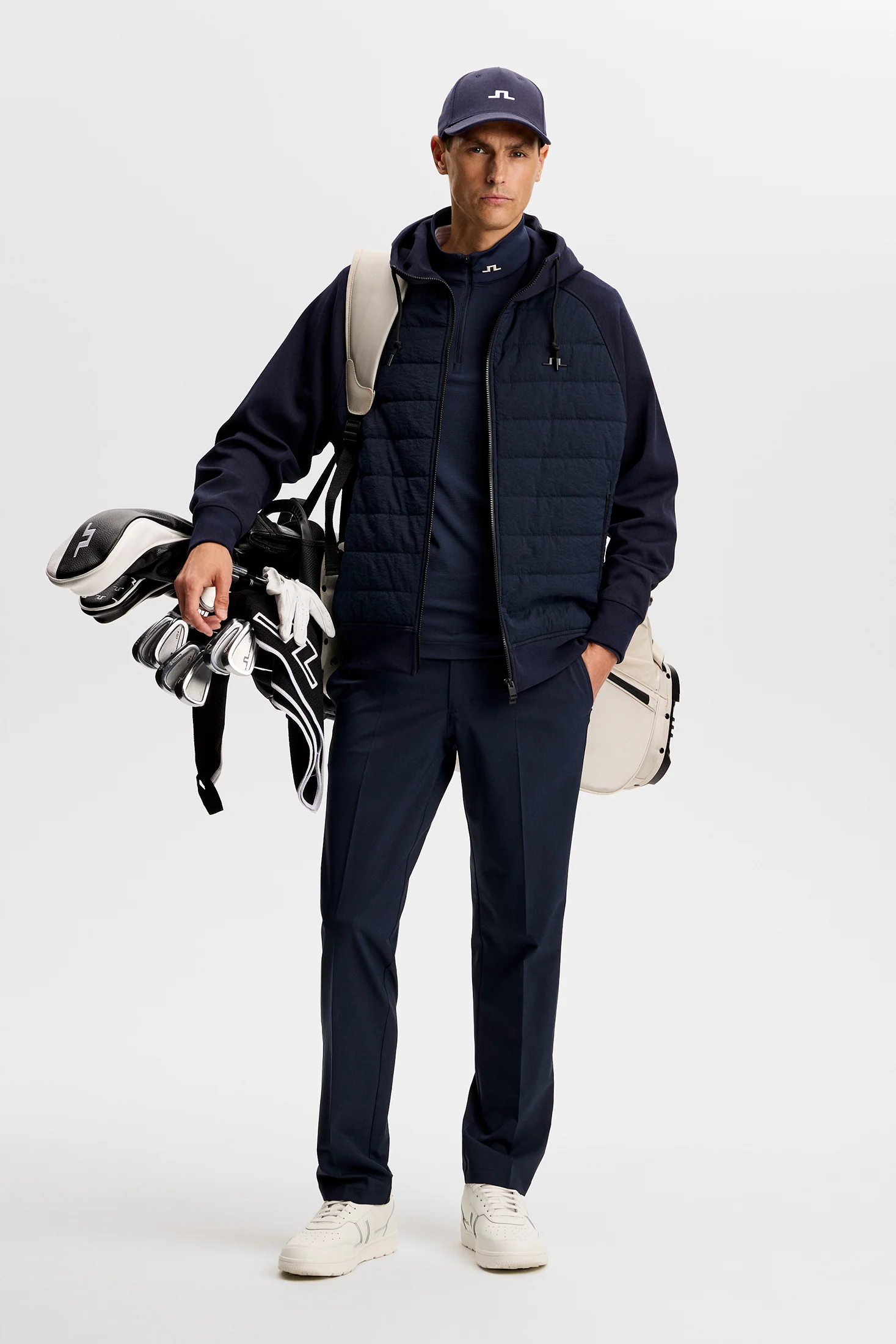 Mijo Hybrid Zip Hood Jacket / JL Navy - Image 4