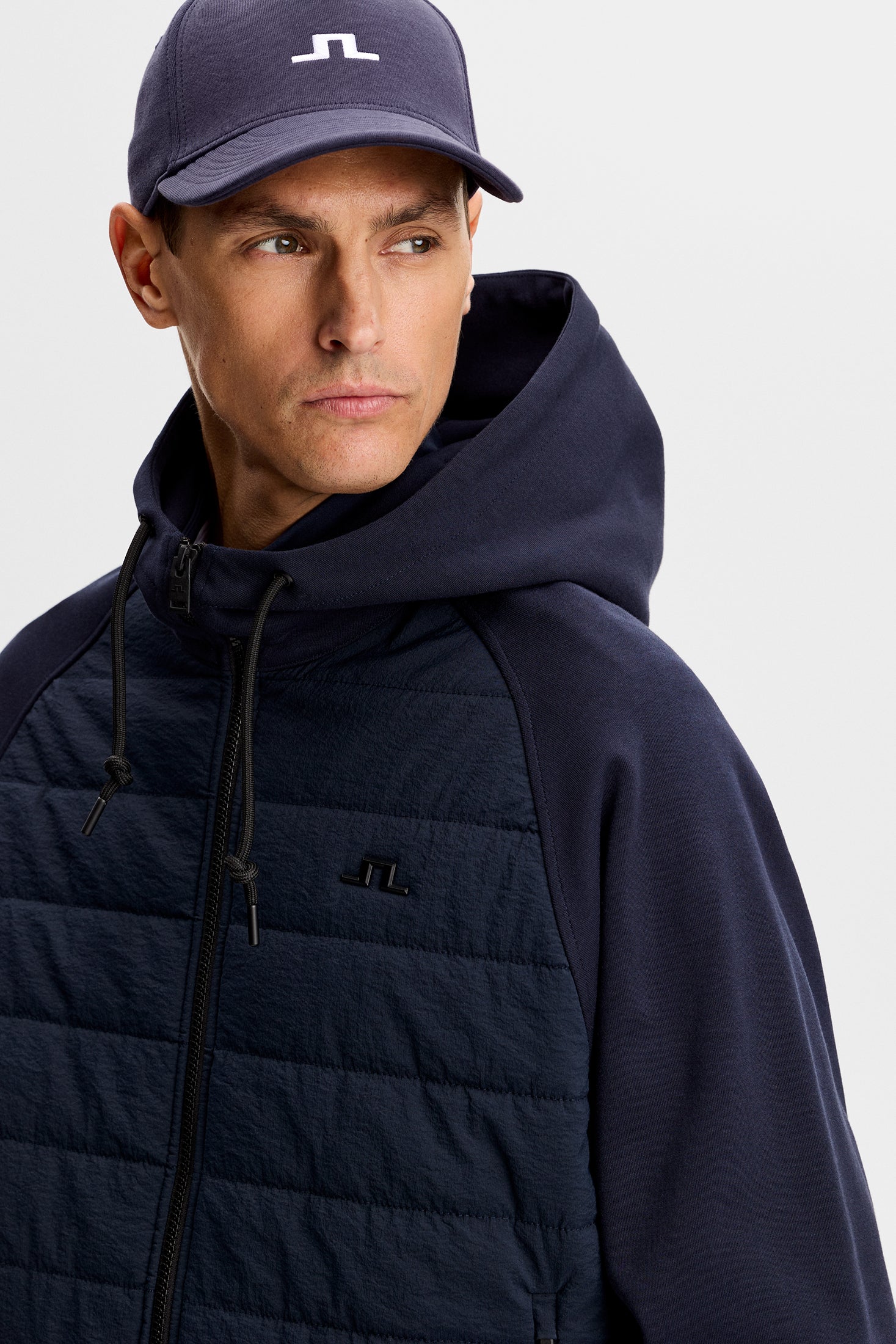 Mijo Hybrid Zip Hood Jacket / JL Navy - Image 6