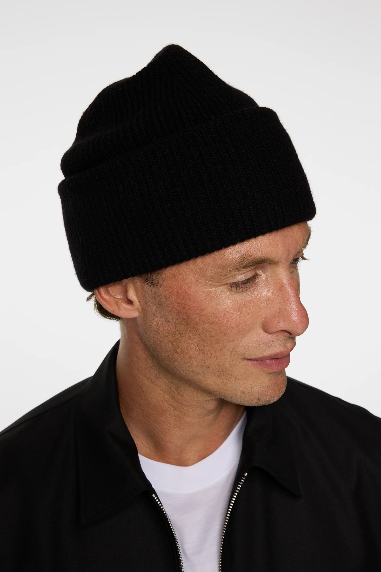 Monti Cashmere Blend Beanie / Black - Image 3