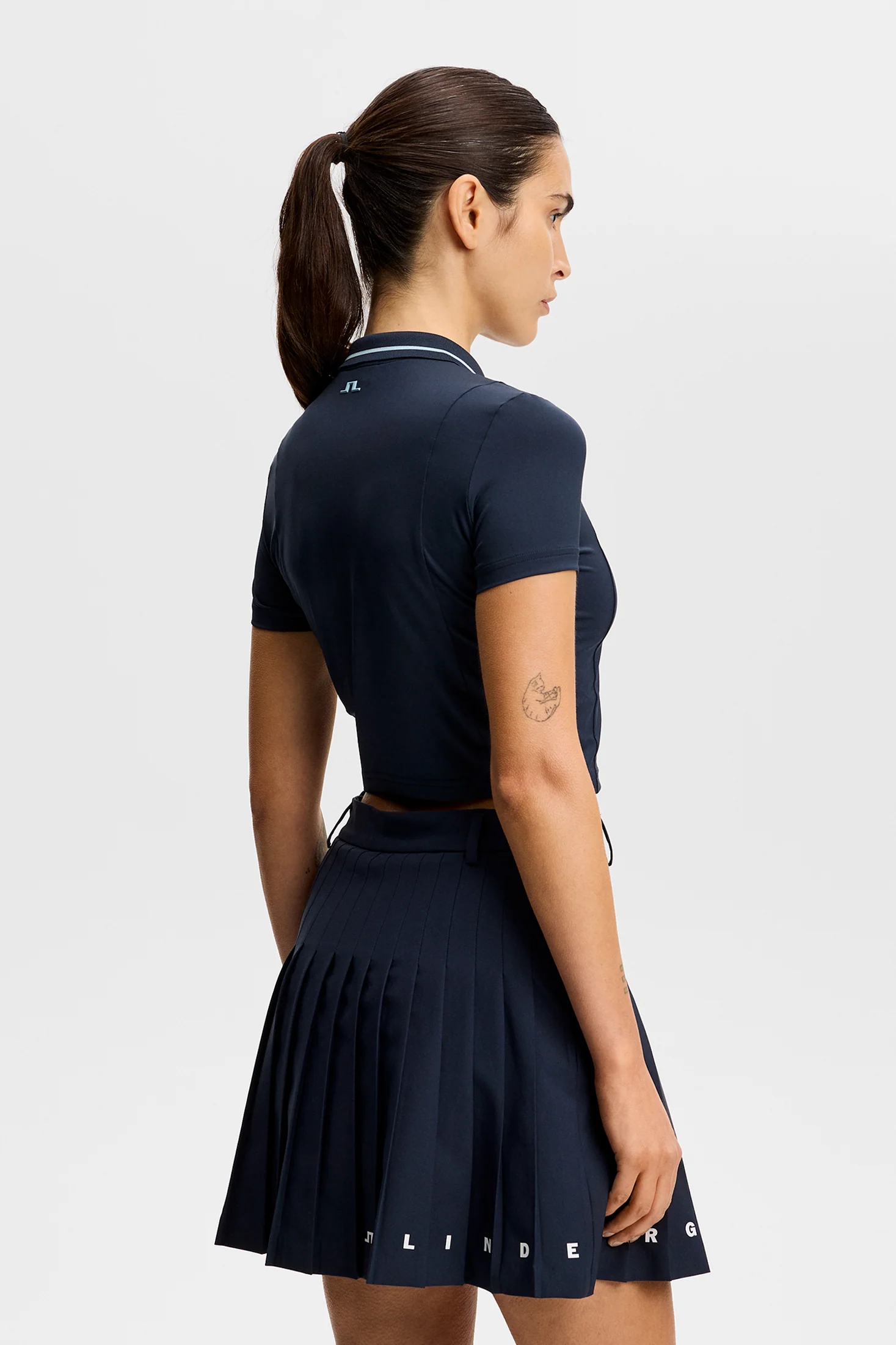 Naomi Cropped Polo / JL Navy - Image 3