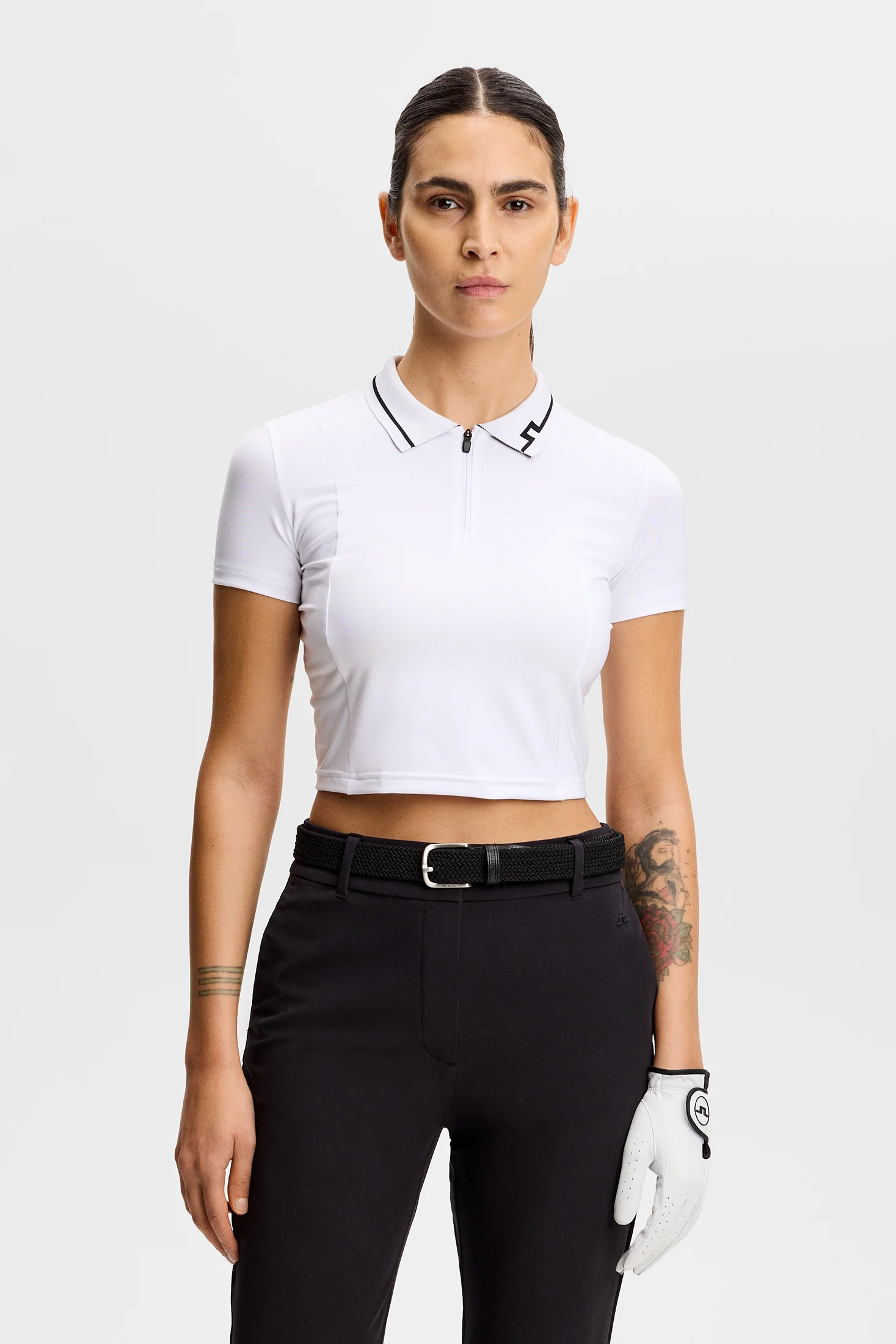 Naomi Cropped Polo / White - Image 2