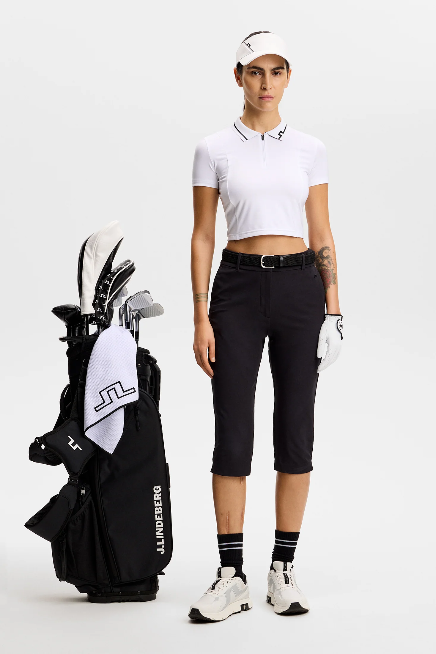 Naomi Cropped Polo / White - Image 4