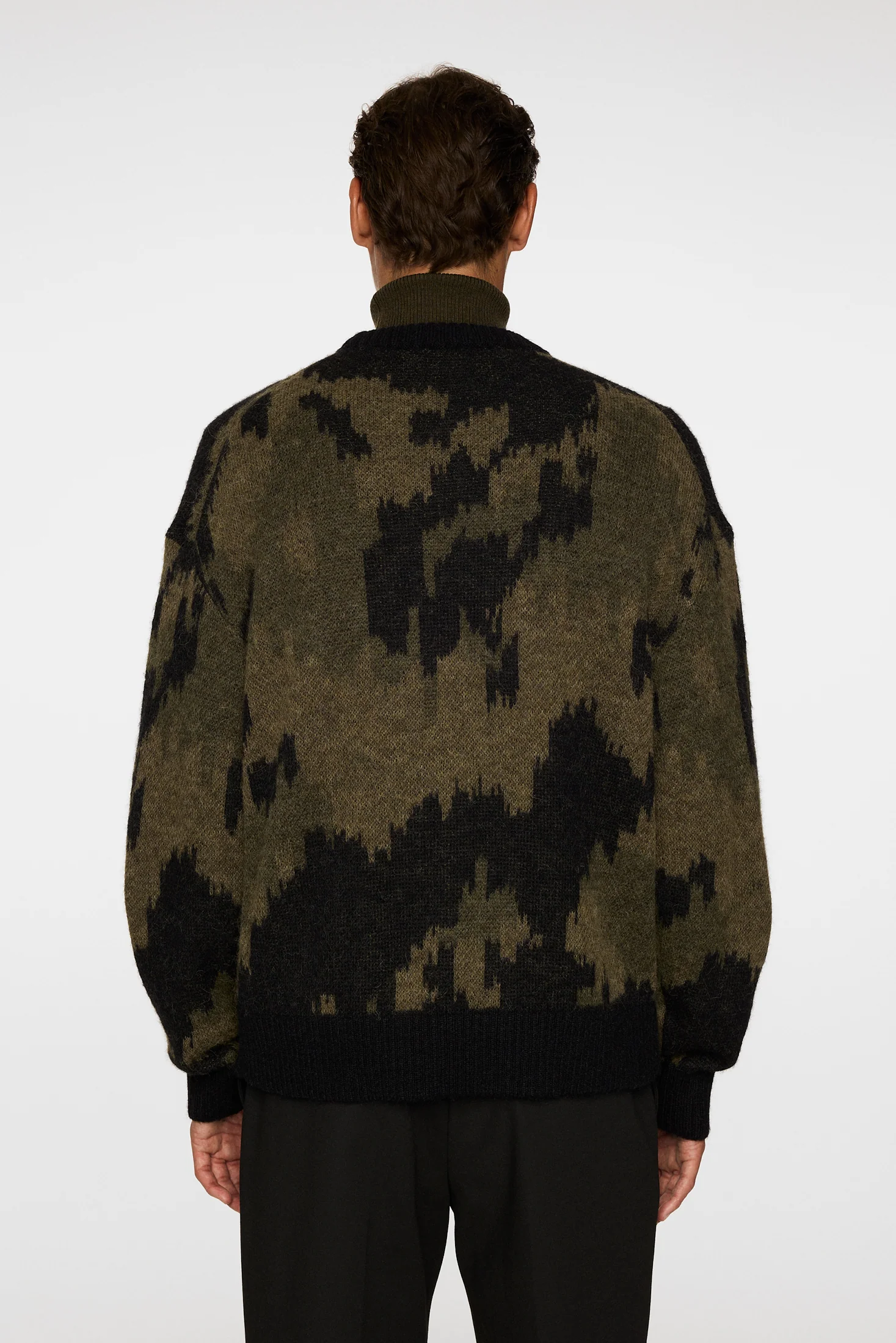 Nate Graphic Jacquard Knit / Forest Green - Image 3