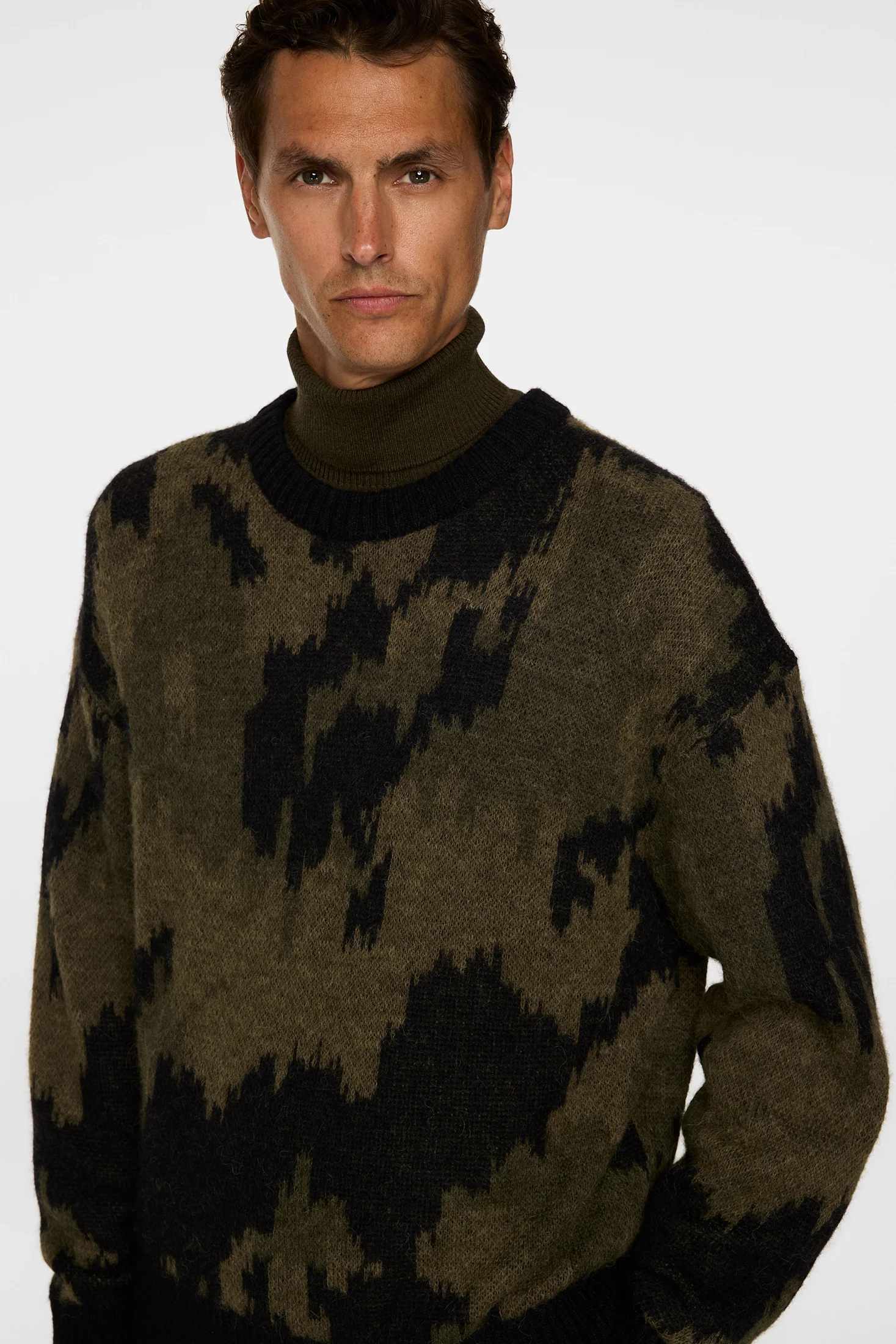 Nate Graphic Jacquard Knit / Forest Green - Image 5