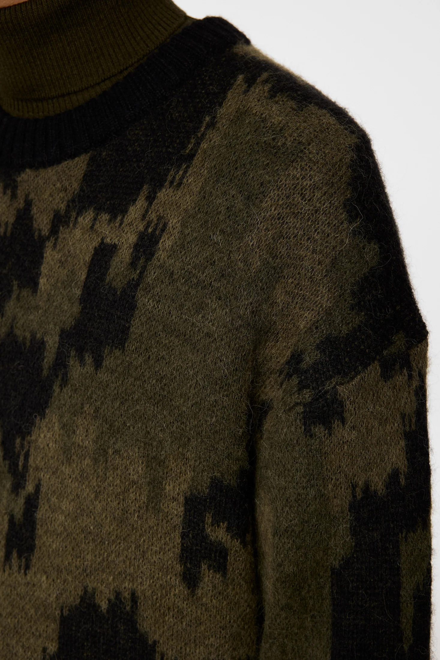 Nate Graphic Jacquard Knit / Forest Green - Image 6