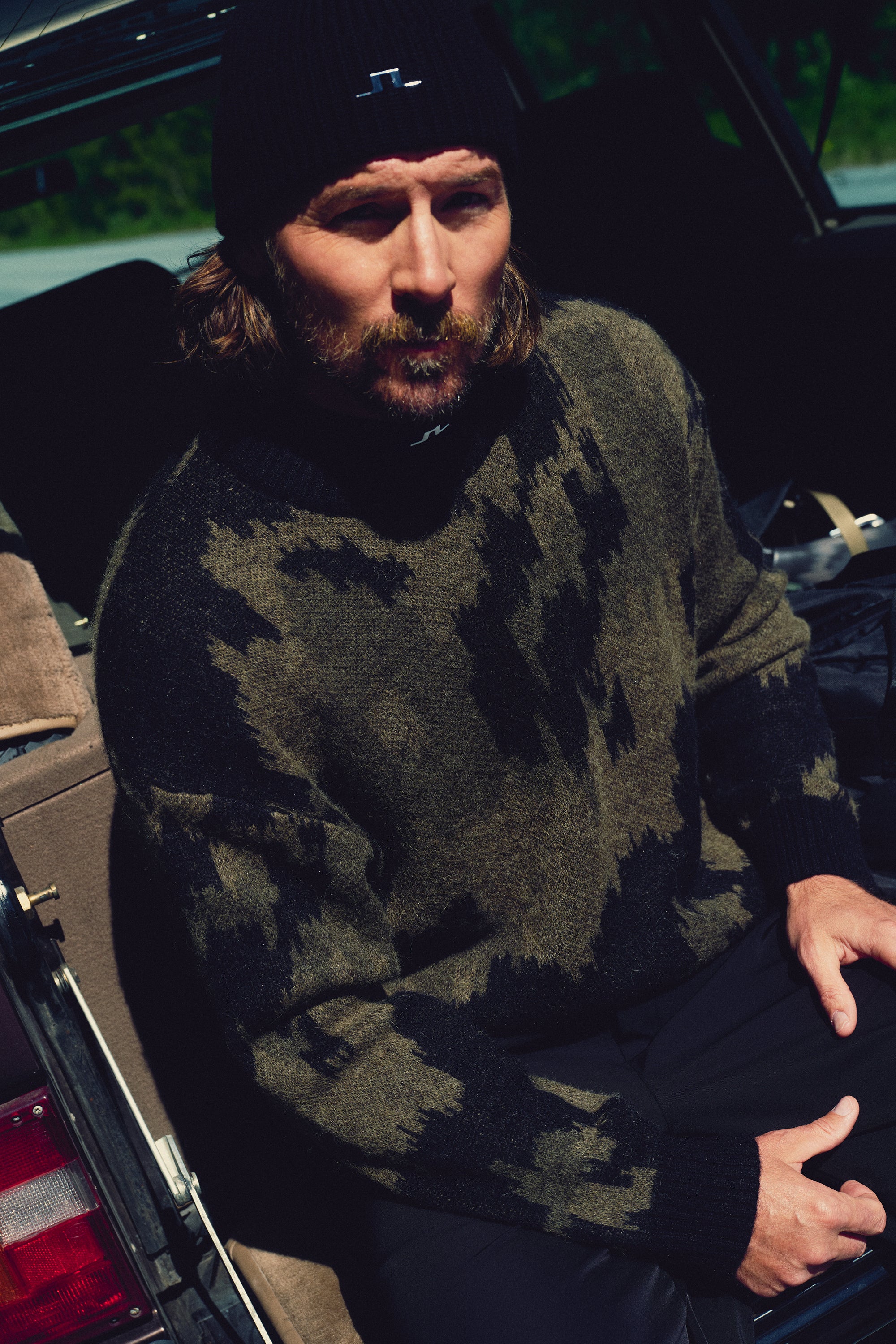 Nate Graphic Jacquard Knit / Forest Green - Image 7