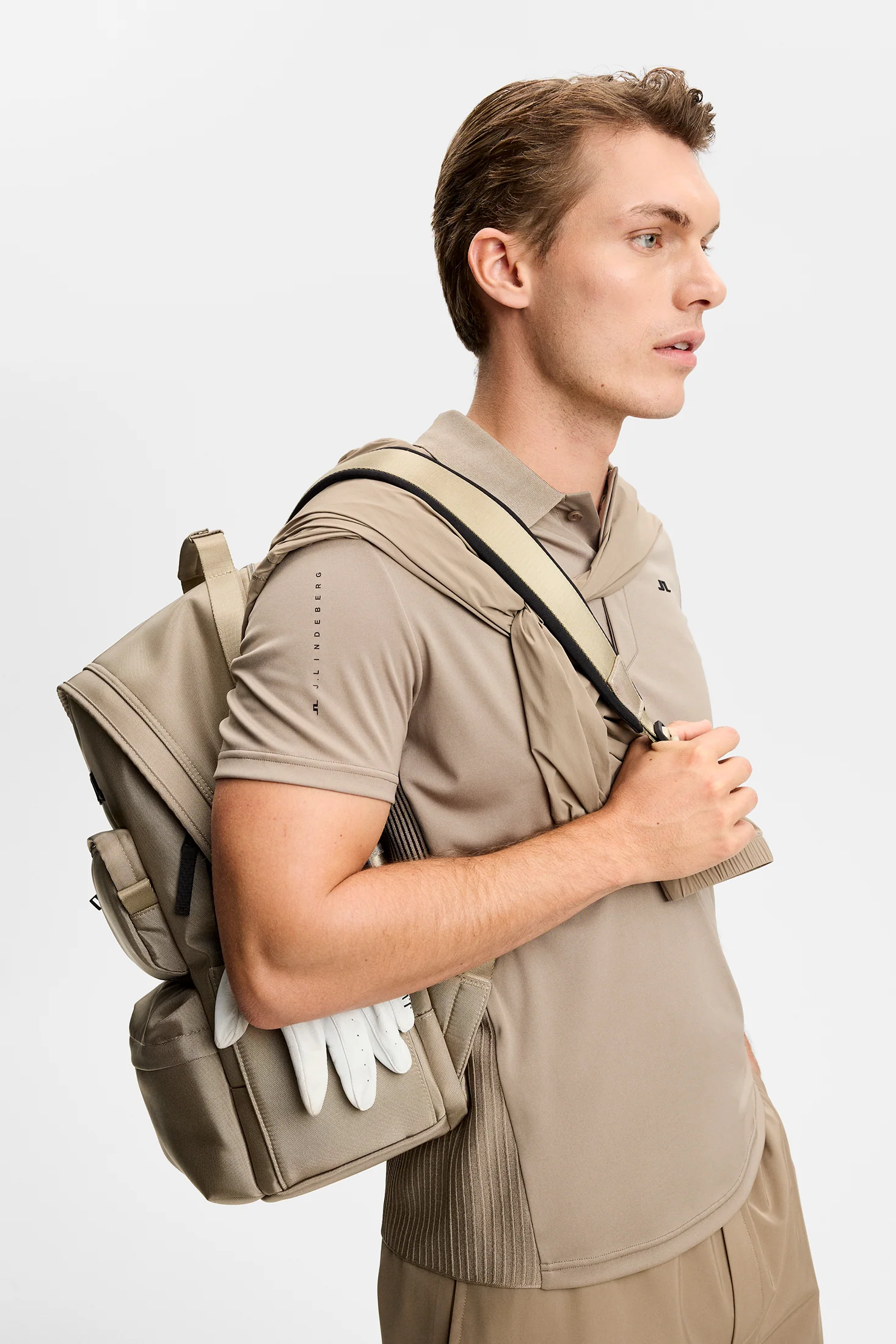 Neri Hybrid Knit Polo Shirt / Brindle - Image 7