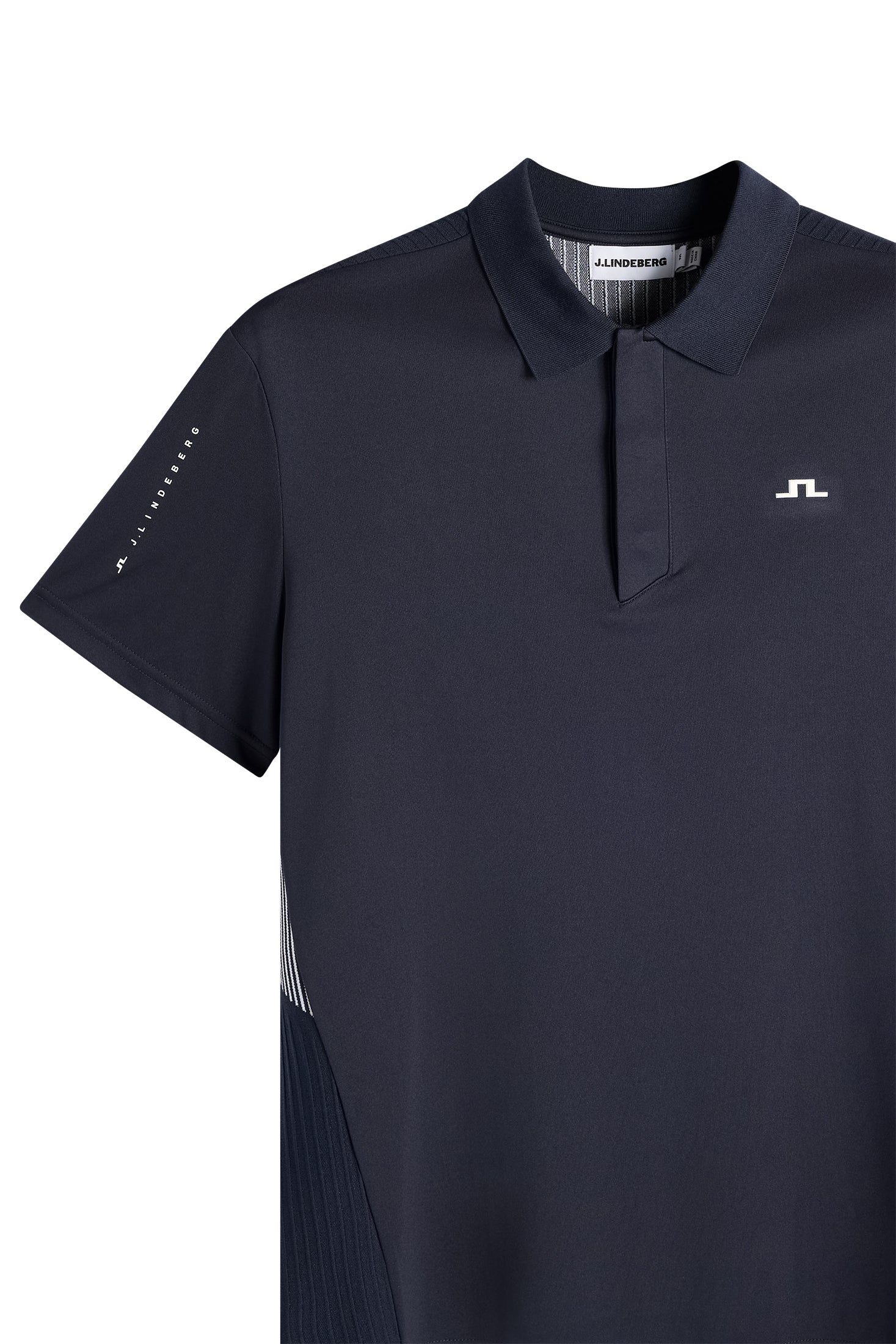 Neri Hybrid Knit Polo Shirt / JL Navy - Image 3