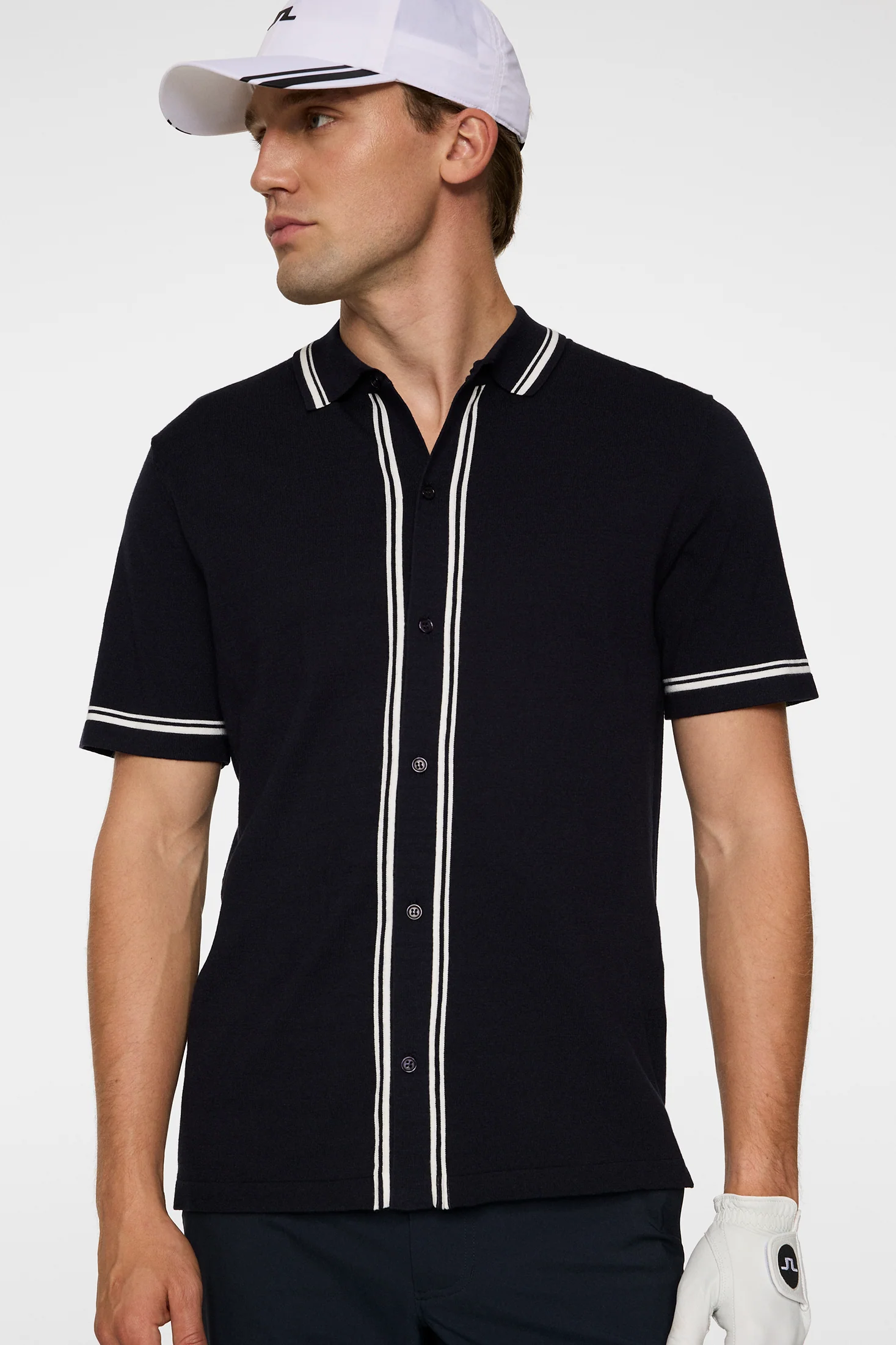Nicolai Knitted Polo Shirt / JL Navy - Image 5