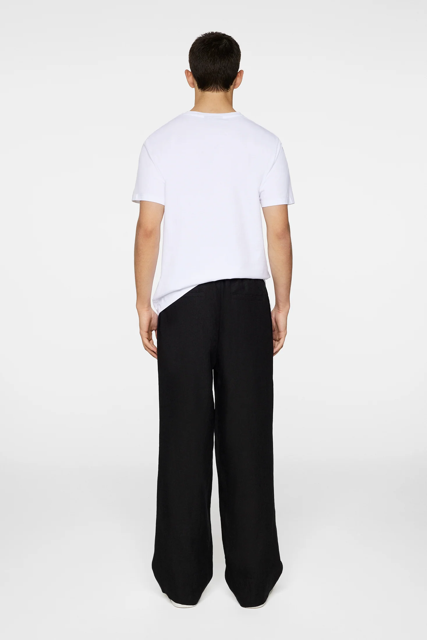 Noah Drape Linen Pants / Black - Image 3