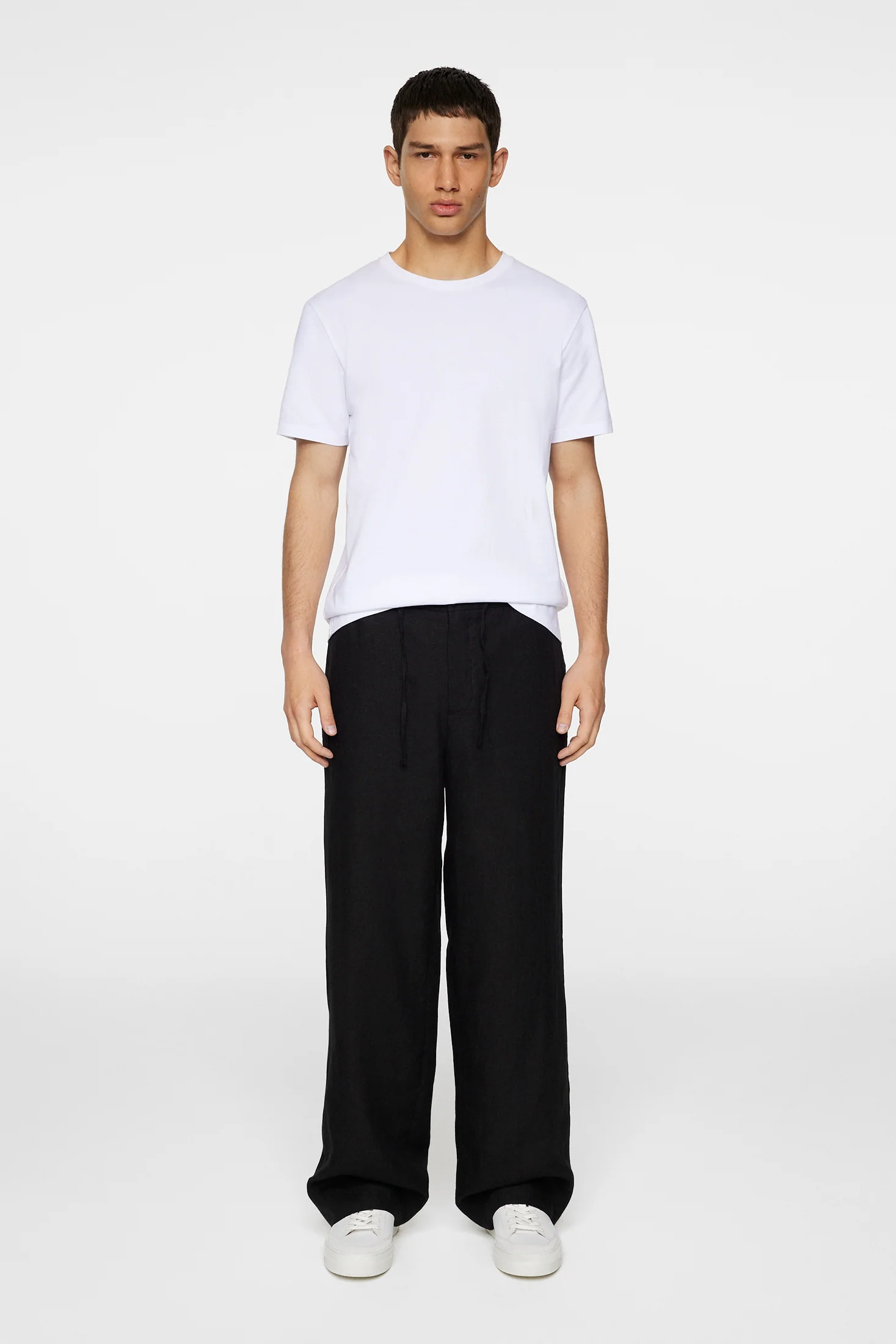 Noah Drape Linen Pants / Black - Image 4