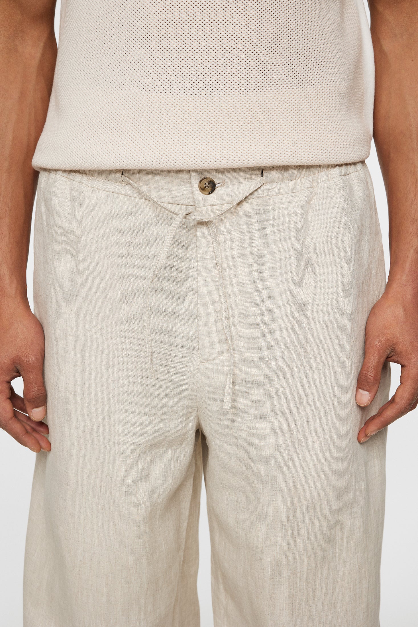 Noah Drape Linen Pants / Moonbeam - Image 5