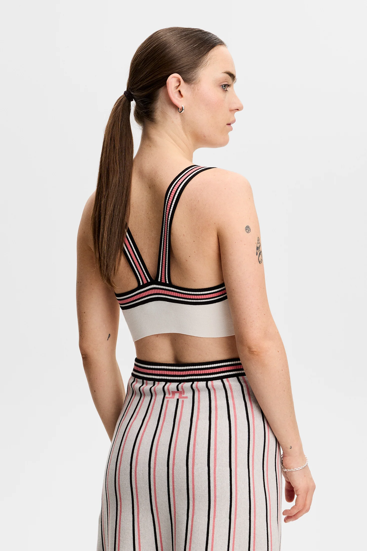 Nori Knit Crop Top / White - Image 3