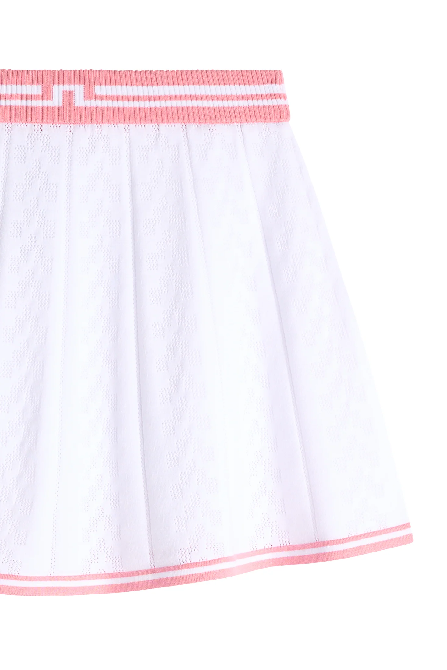 Pamela Pointelle Knitted skirt / White - Image 4