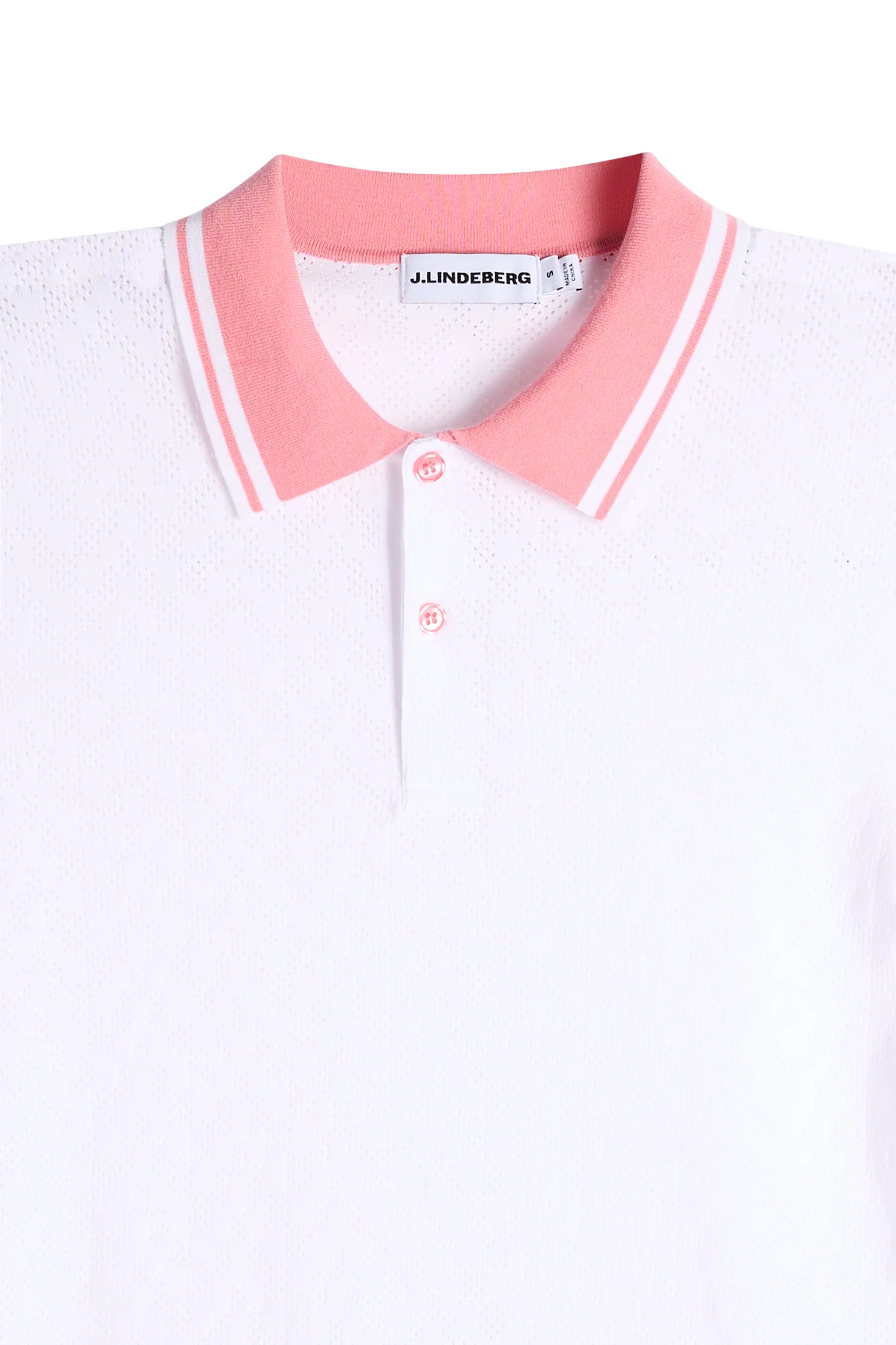 Polly Pointelle Polo / White - Image 6