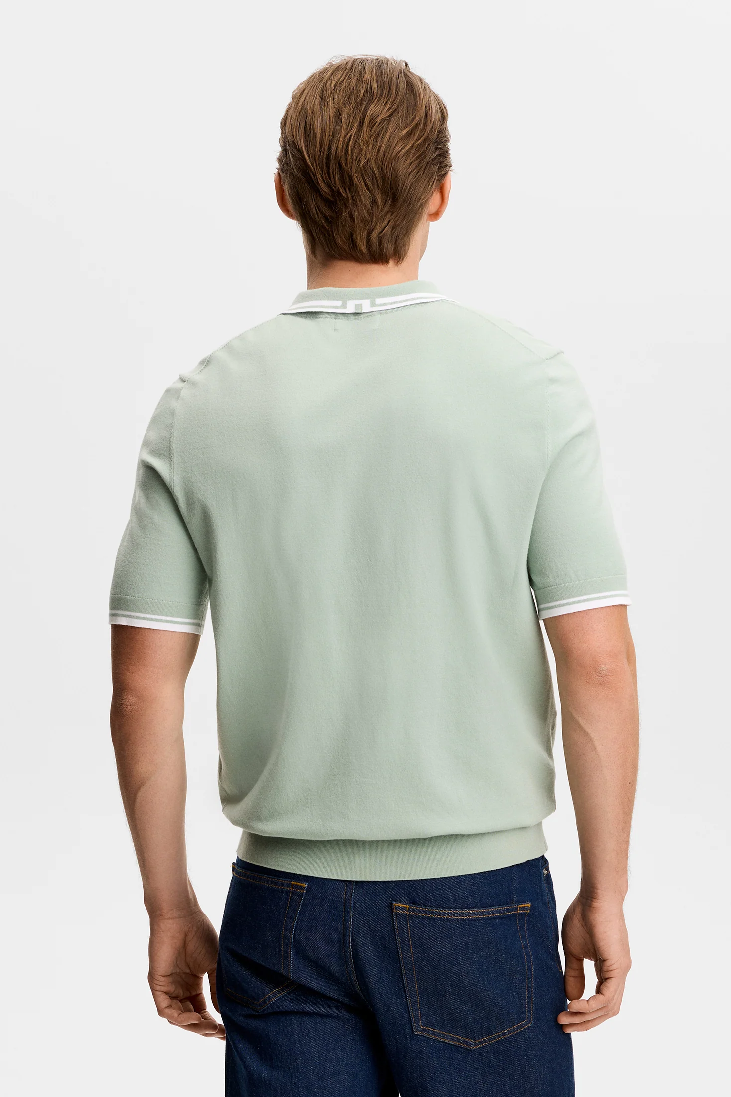 Ramon Knit SS Polo / Jadeite - Image 3