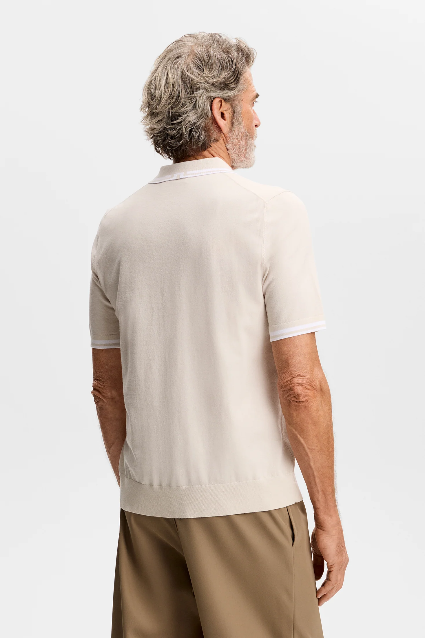 Ramon Knit SS Polo / Moonbeam - Image 3
