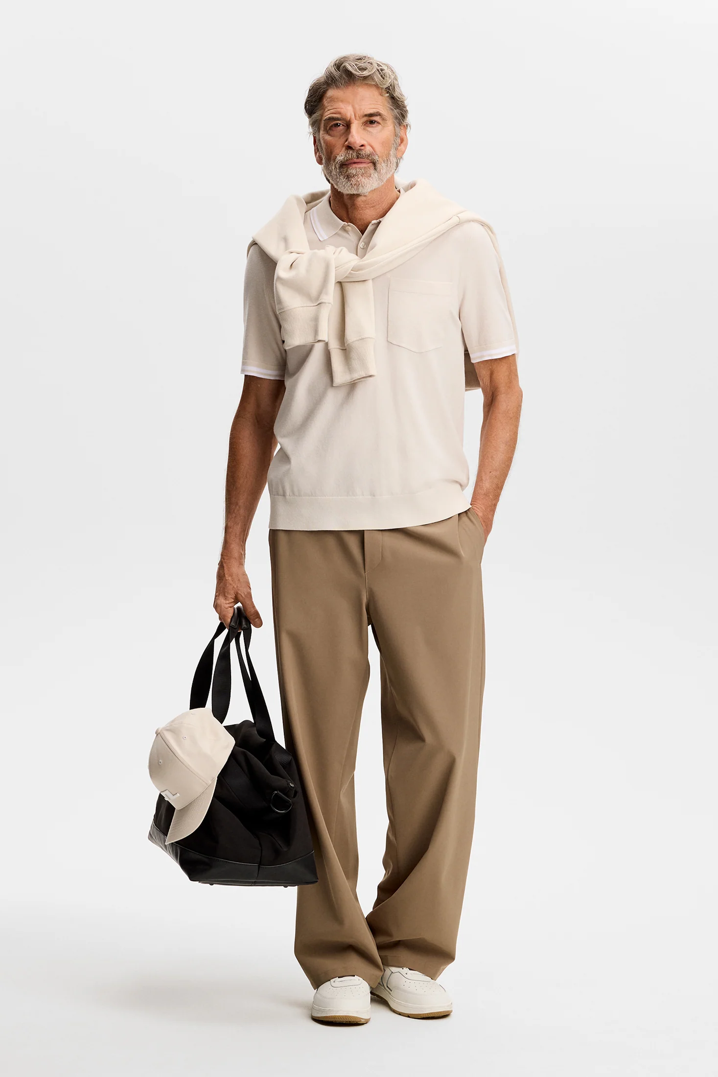 Ramon Knit SS Polo / Moonbeam - Image 4