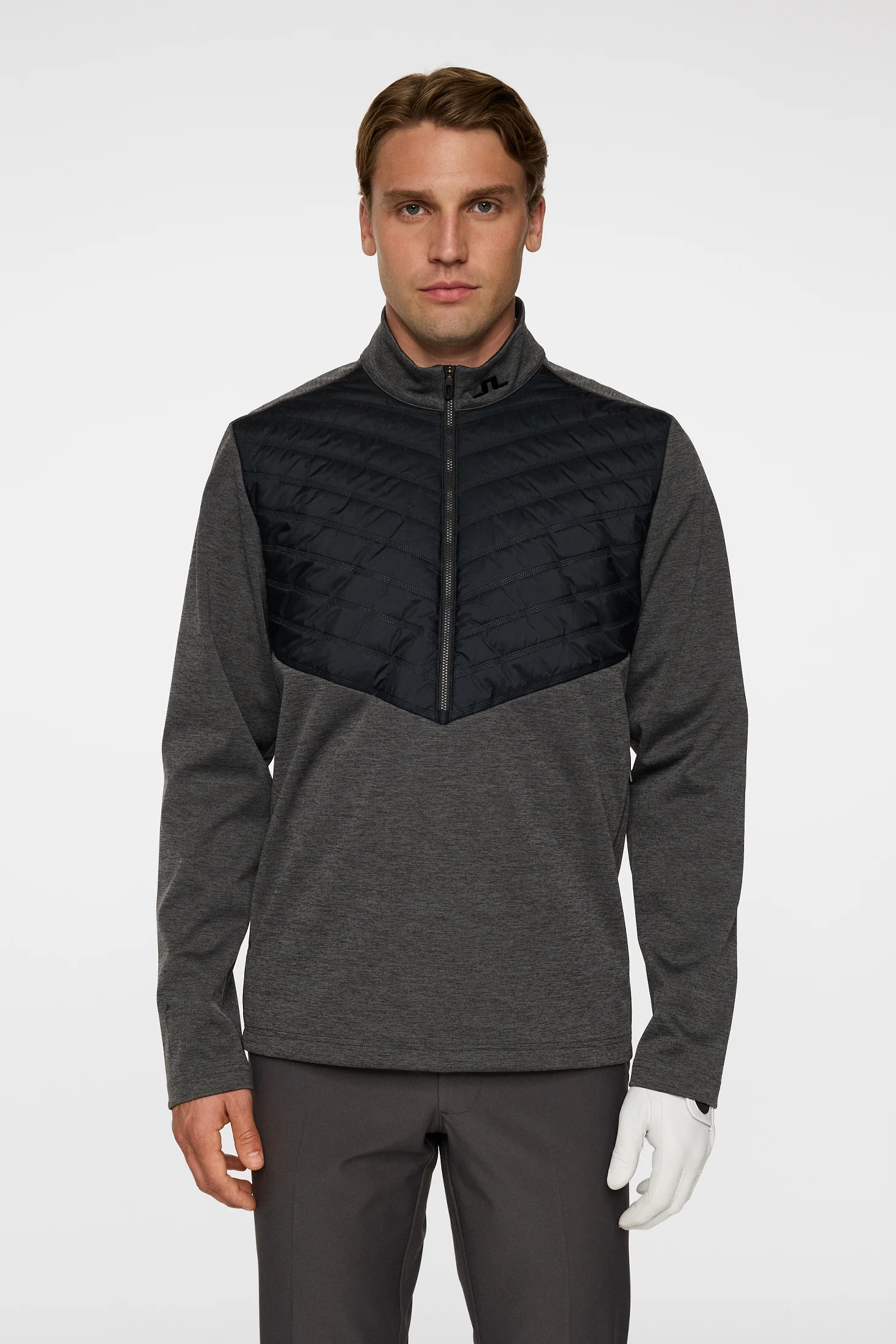 Raph Quilt Hybrid Jacket / Asphalt and Black Melange - Image 2