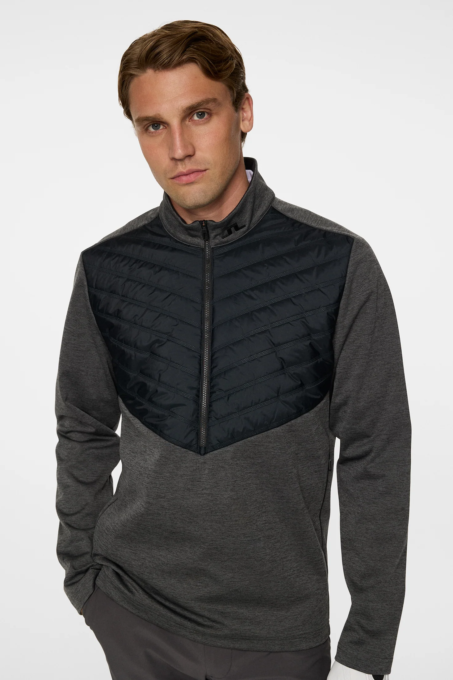 Raph Quilt Hybrid Jacket / Asphalt and Black Melange - Image 5