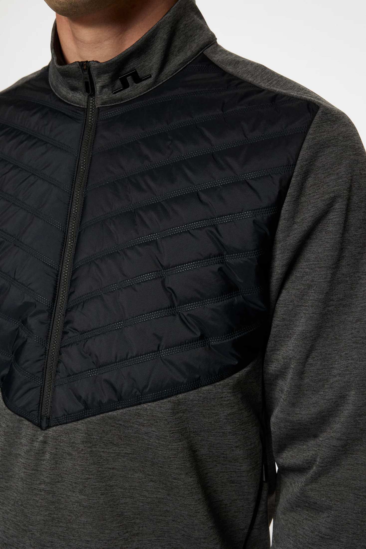 Raph Quilt Hybrid Jacket / Asphalt and Black Melange - Image 6