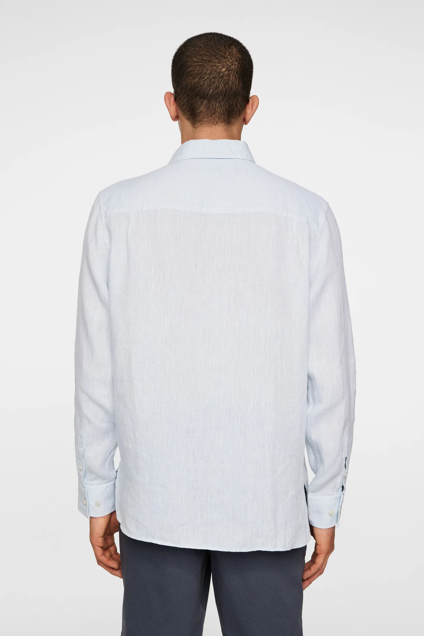Reg LS Linen Melange Shirt / Winter Sky - Image 3