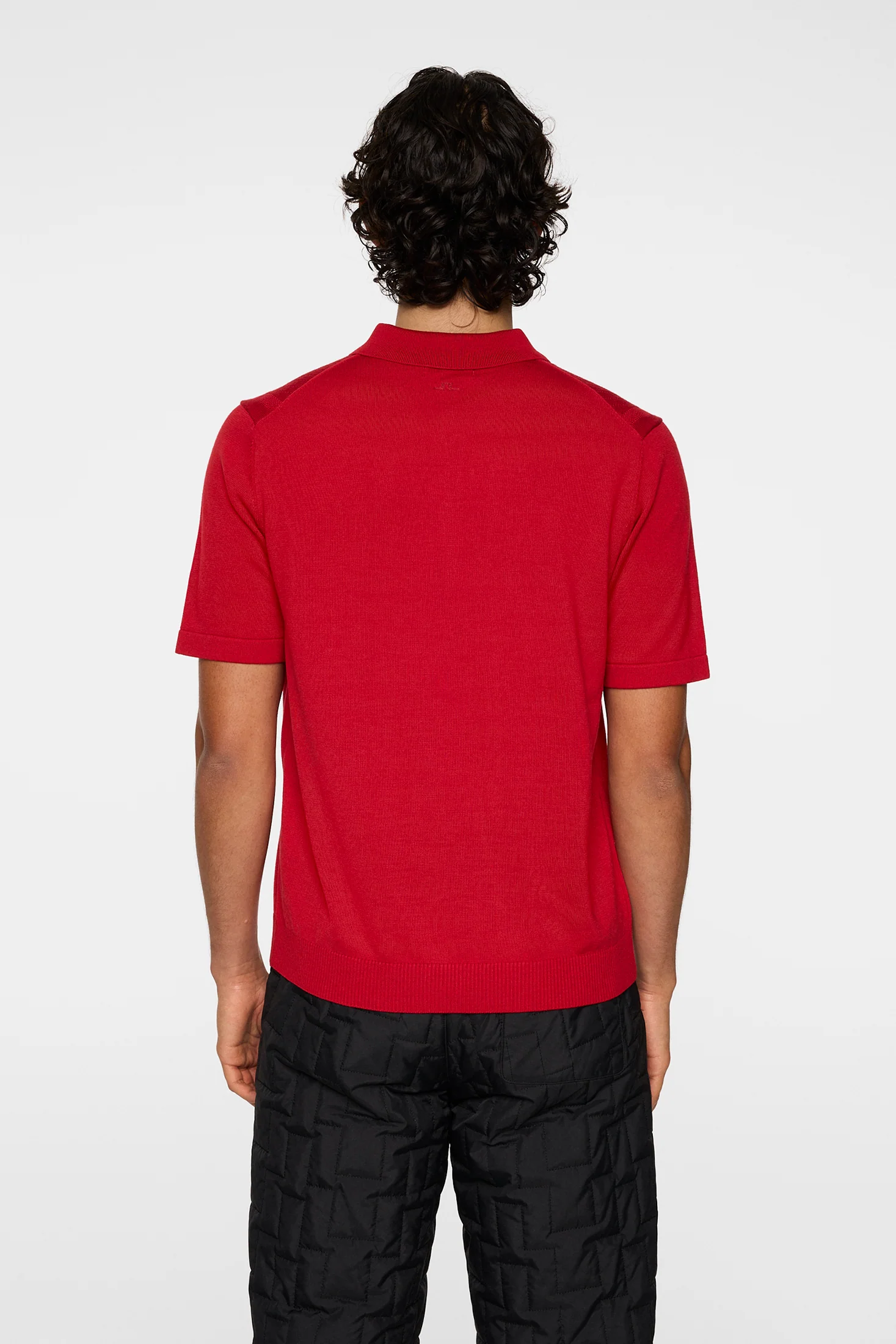 Remy Structure Zip Knit Polo / Barbados Cherry - Image 3