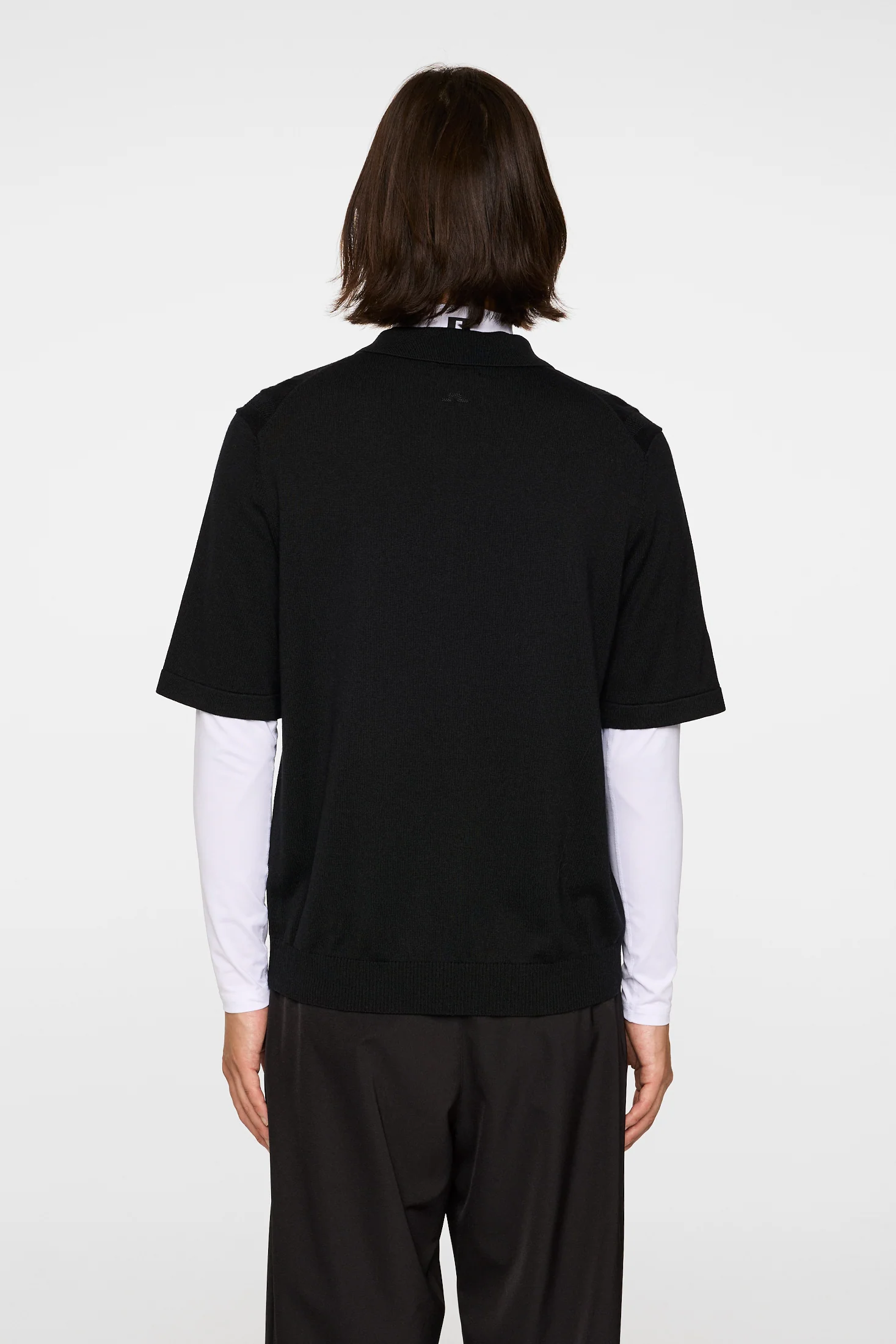 Remy Structure Zip Knit Polo / Black - Image 3
