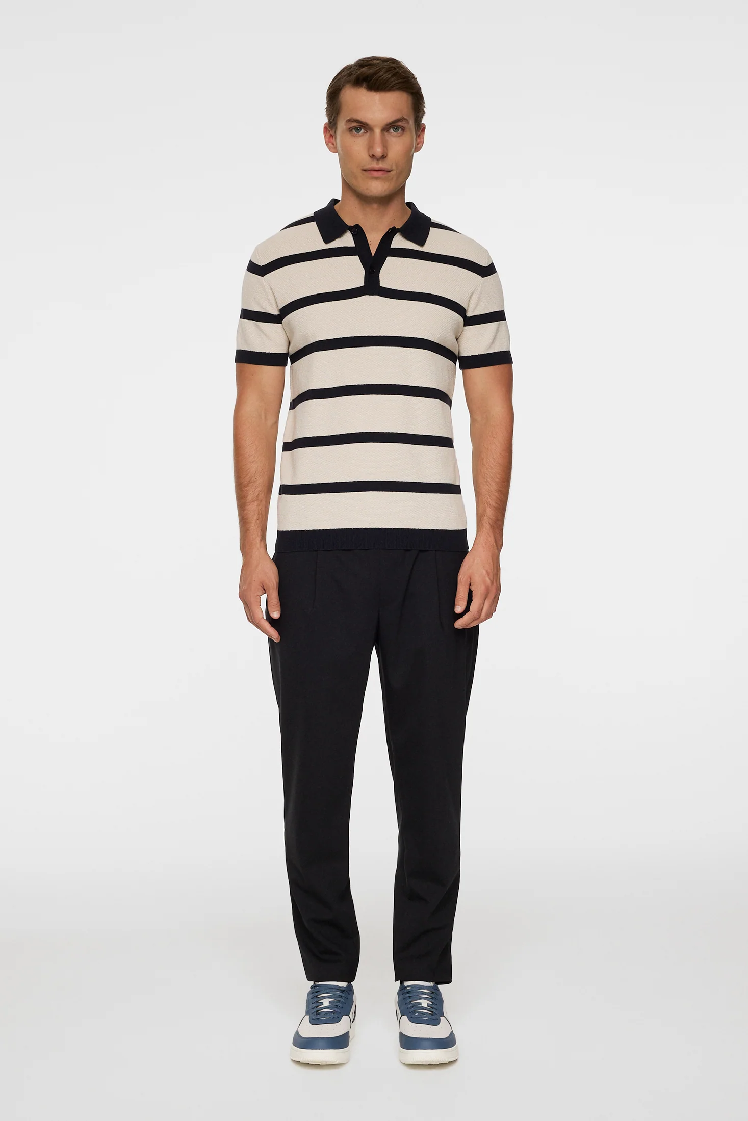 Reve Short Sleeve Stripe Polo / Moonbeam - Image 5