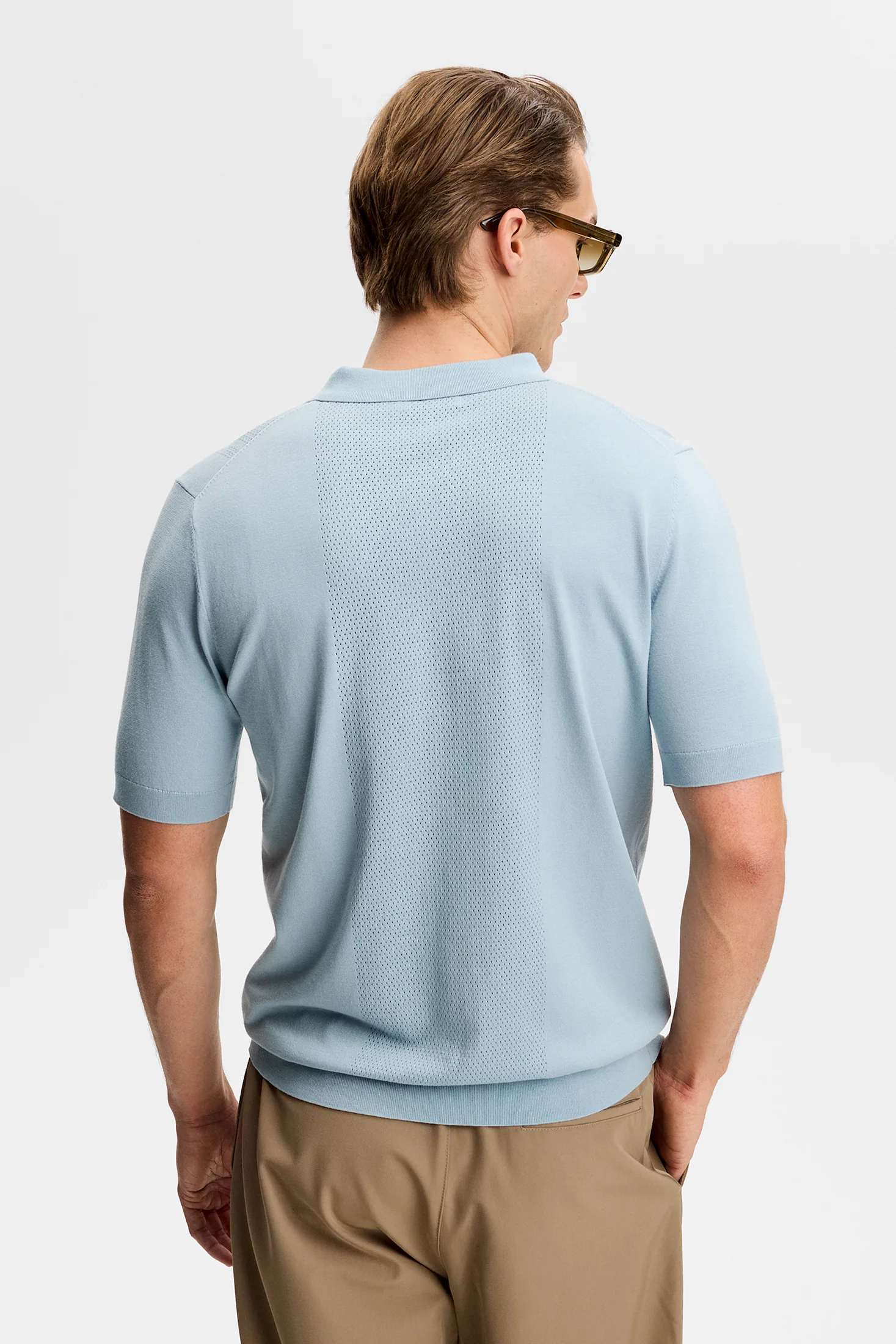 Reymond Seasonal Knit Polo / Forget-Me-Not - Image 3