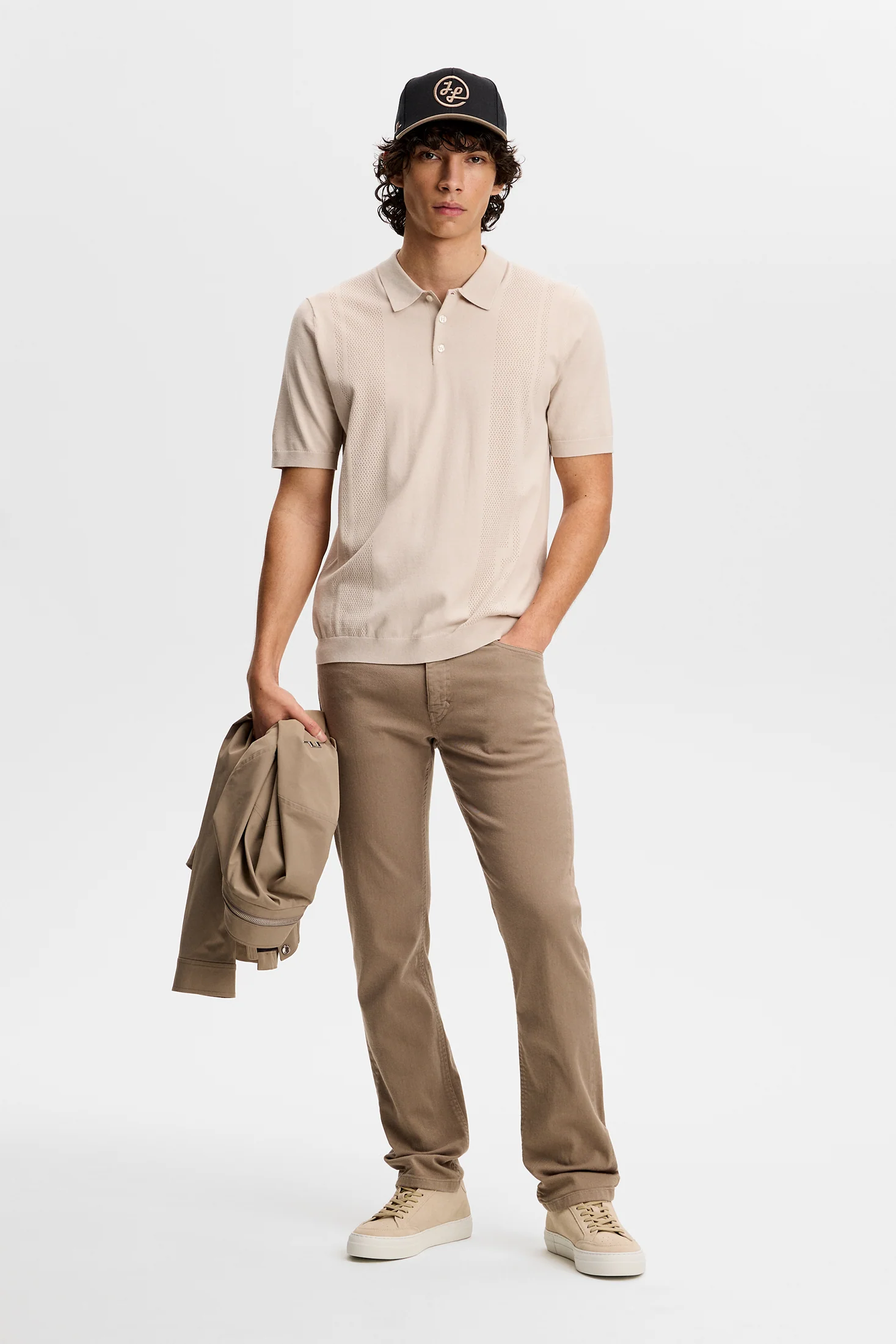 Reymond Seasonal Knit Polo / Moonbeam - Image 4