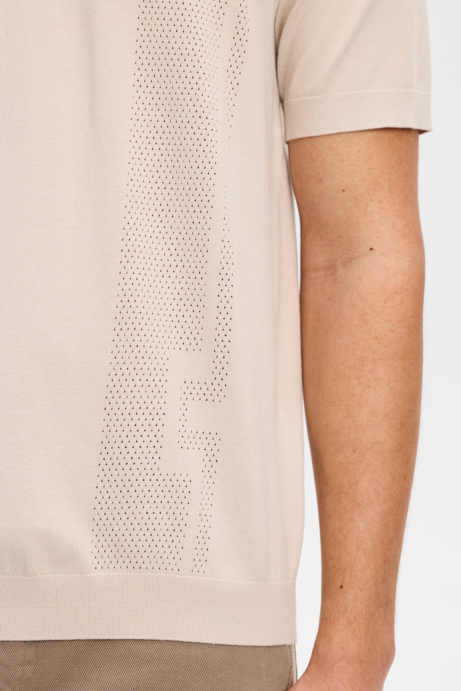 Reymond Seasonal Knit Polo / Moonbeam - Image 6