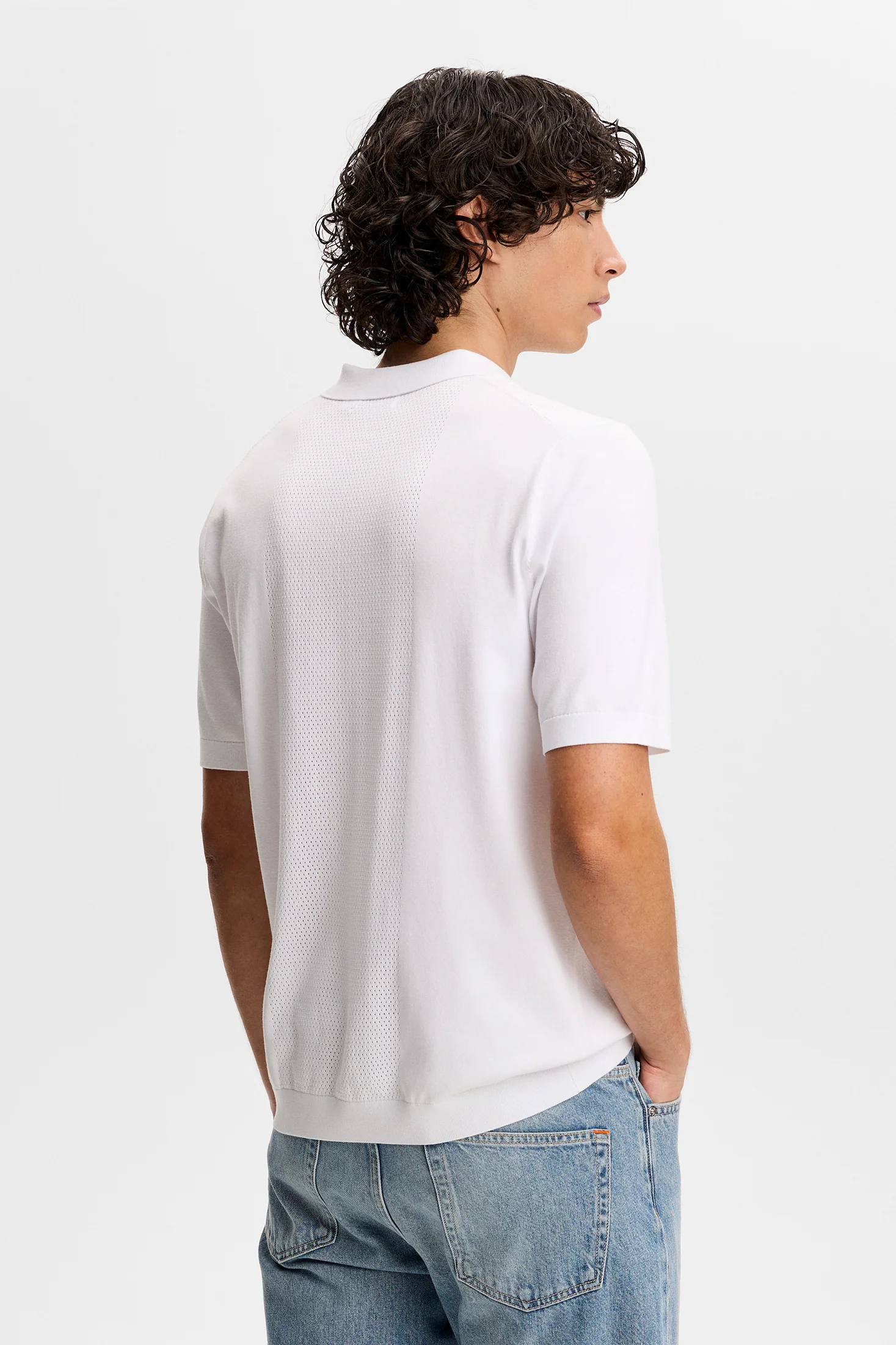 Reymond Seasonal Knit Polo / White - Image 3