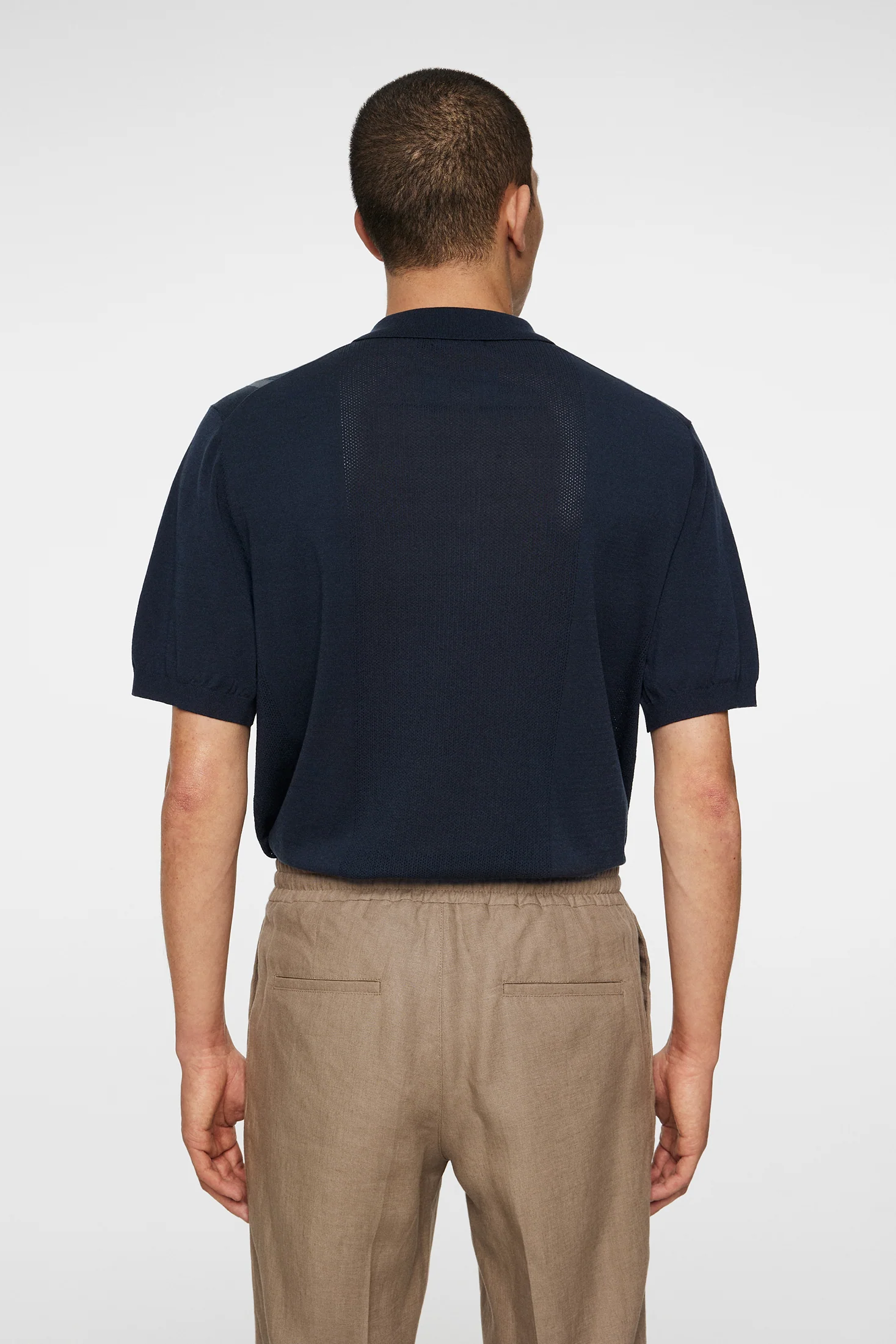 Reymond Stripe Knit Polo / JL Navy - Image 4