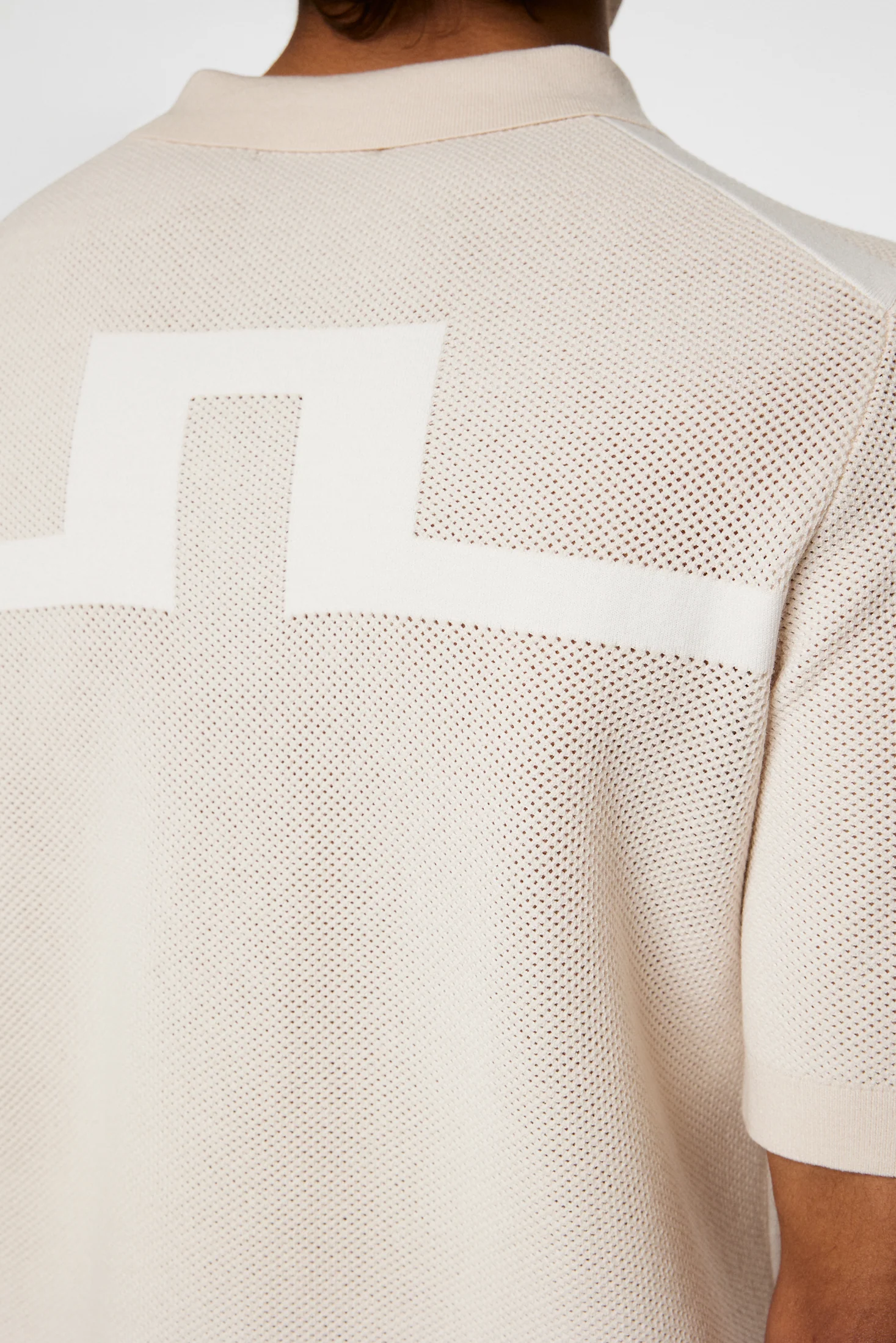 Reymond Structure Knit Polo / Moonbeam - Image 7