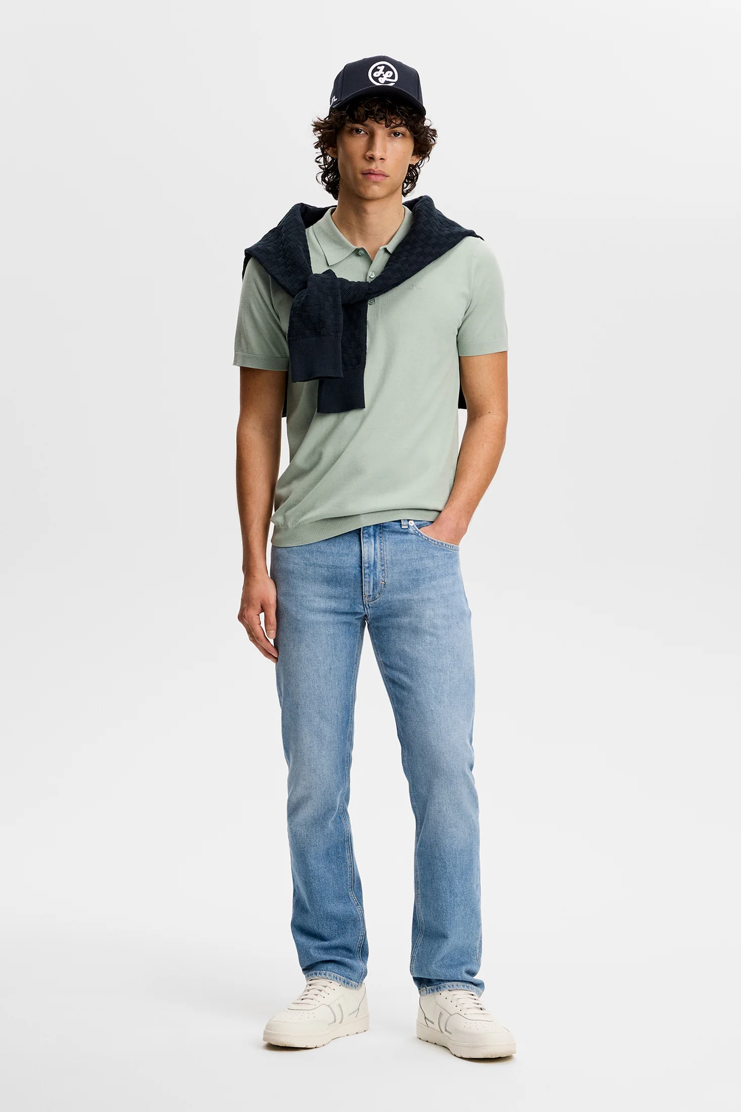 Ridge Knitted Polo / Jadeite - Image 4