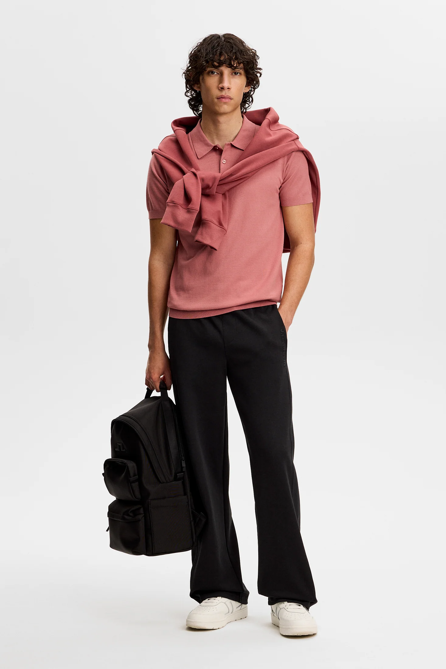 Ridge Knitted Polo / Withered Rose - Image 4
