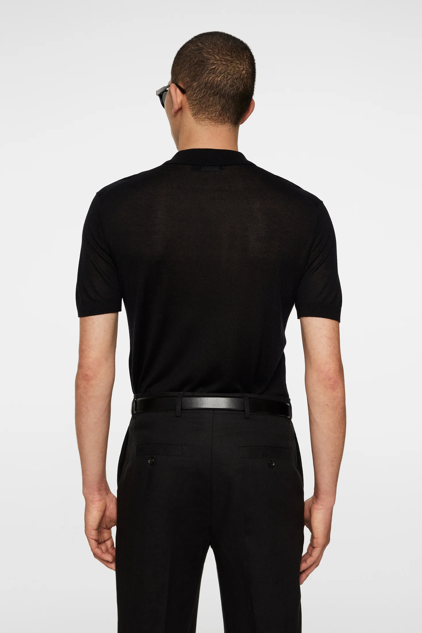 Ridge Lyocell Silk Polo / Black - Image 3
