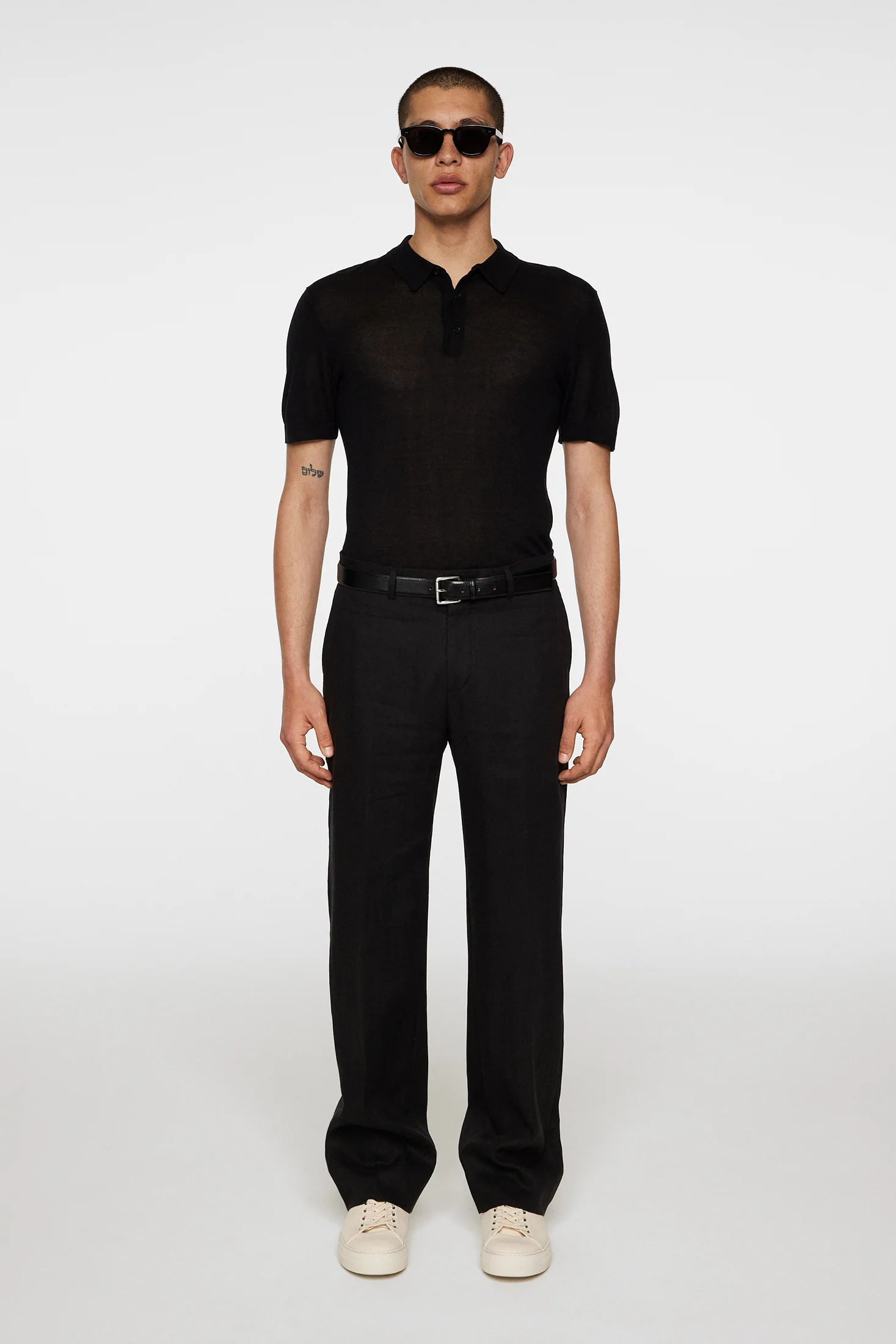 Ridge Lyocell Silk Polo / Black - Image 4