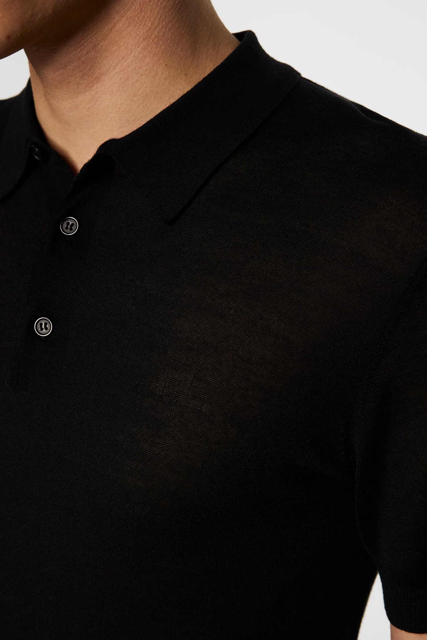 Ridge Lyocell Silk Polo / Black - Image 6