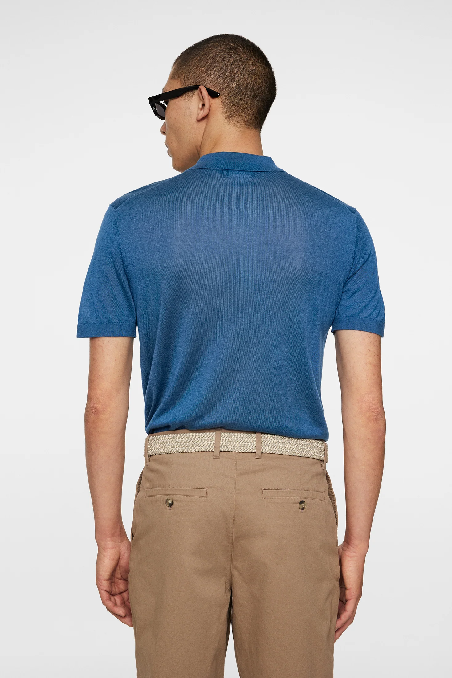 Ridge Lyocell Silk Polo / Dark Blue - Image 3