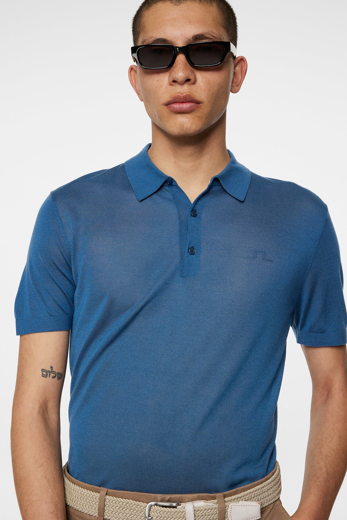 Ridge Lyocell Silk Polo / Dark Blue - Image 5
