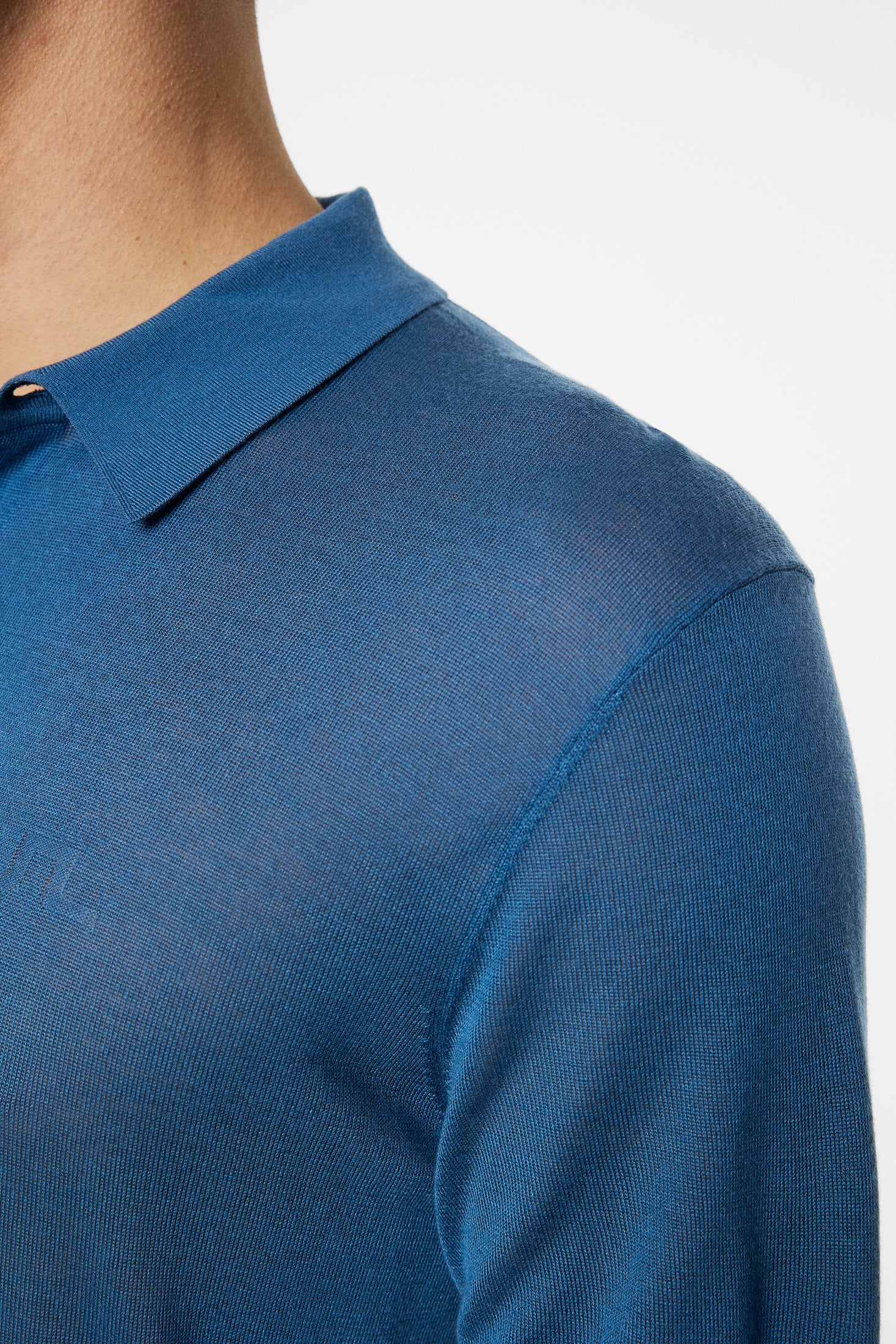 Ridge Lyocell Silk Polo / Dark Blue - Image 6