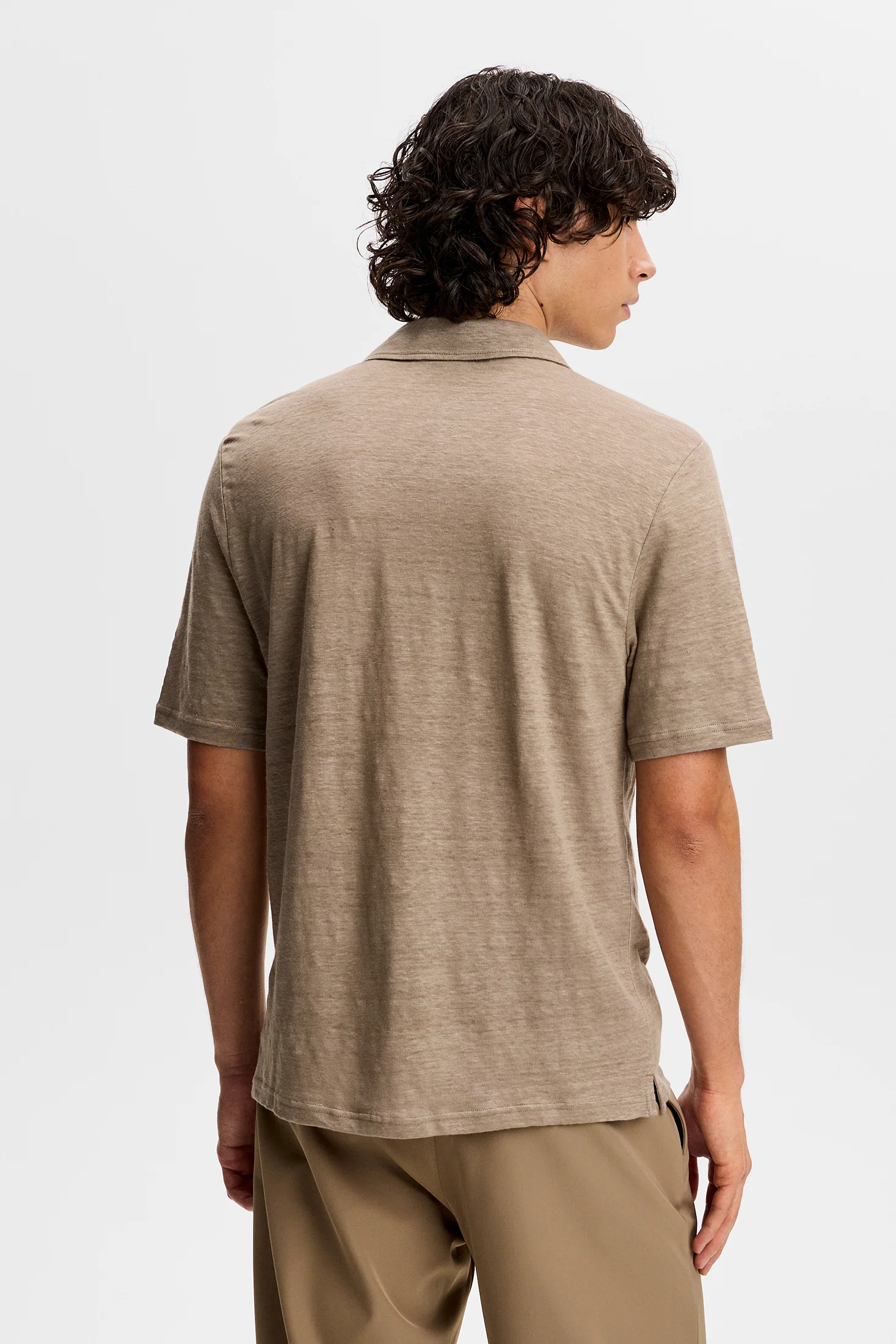 Roy Linen Polo / Brindle - Image 3