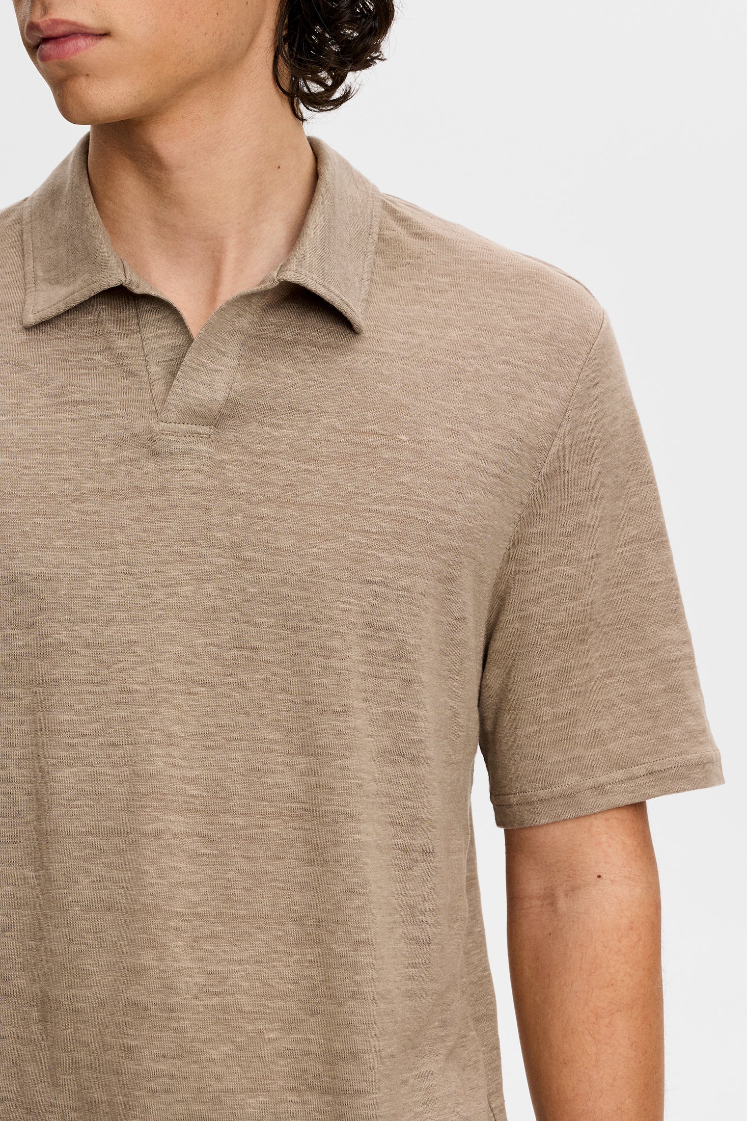 Roy Linen Polo / Brindle - Image 5