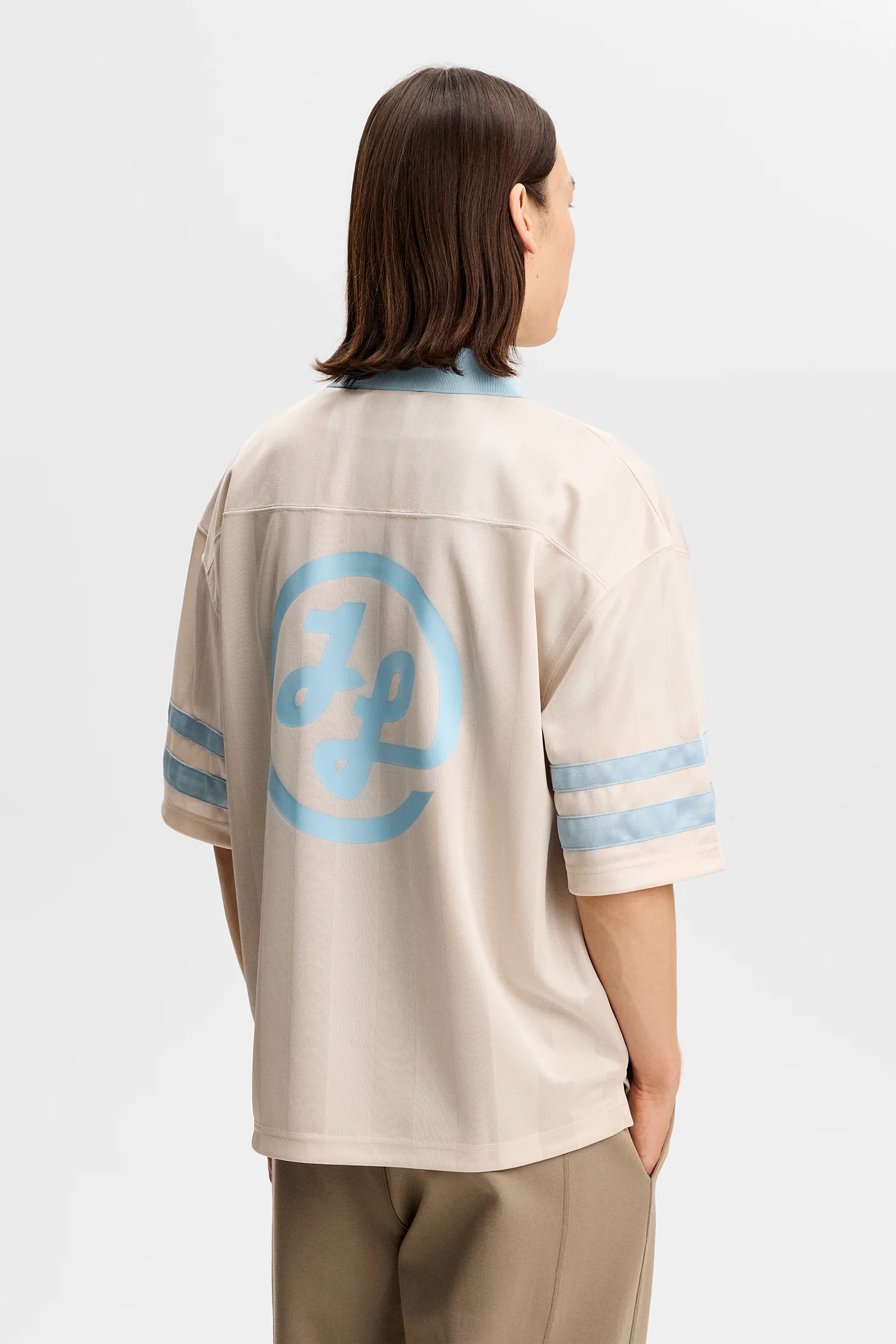 Rusty Printed Polo / Moonbeam - Image 4
