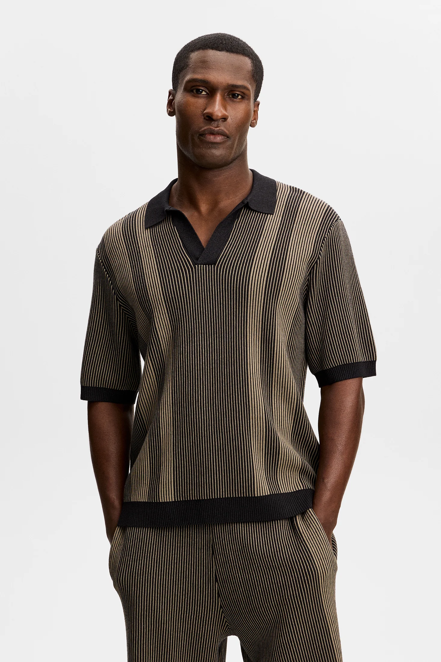 Sal Knitted Polo / Black - Image 3