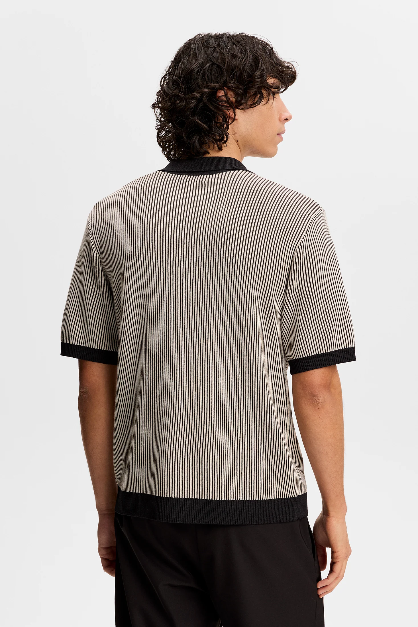 Sal Knitted Polo / Moonbeam - Image 3
