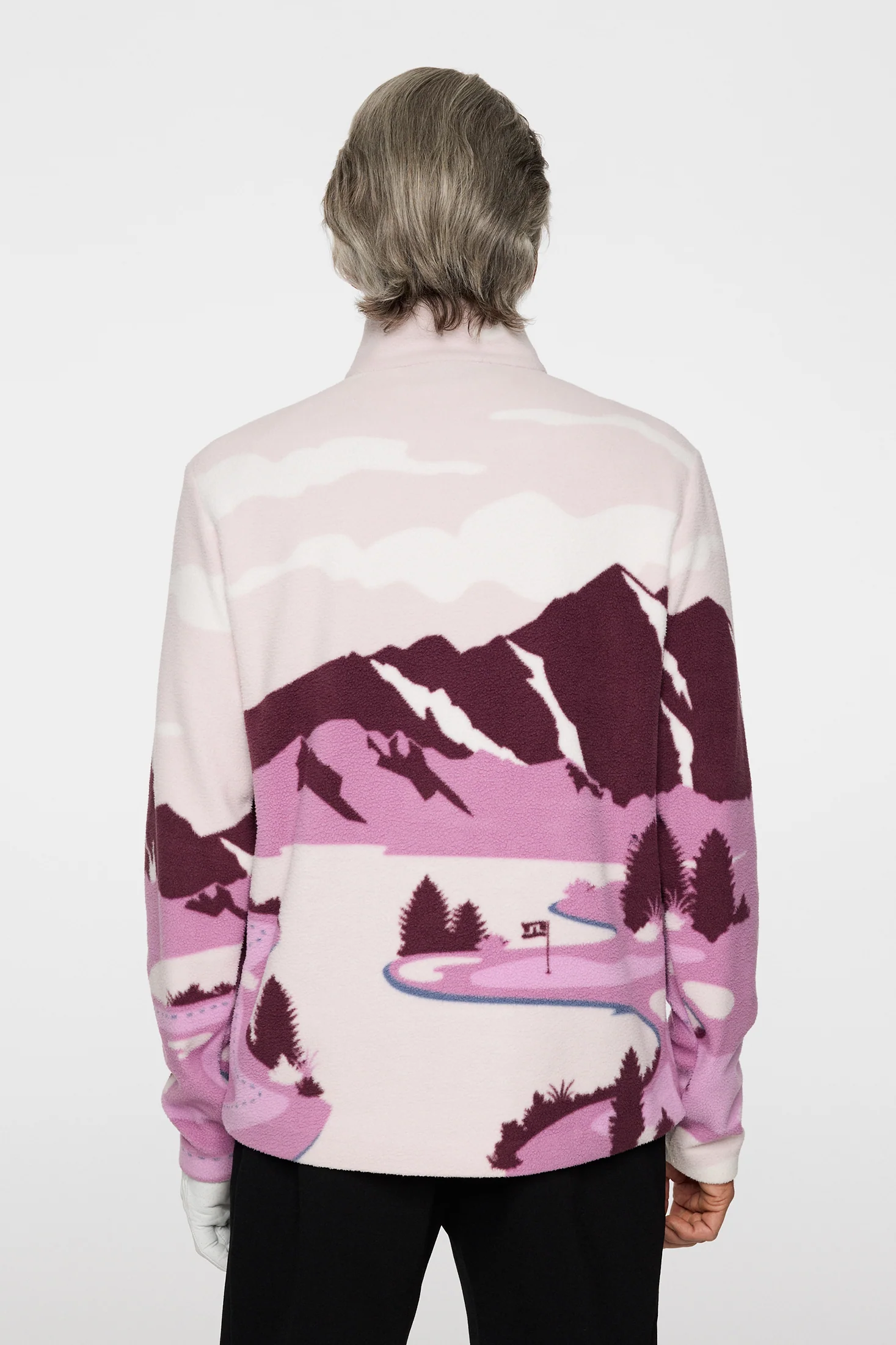 Sammie Pile Jacket / Landscape Fleece Purple L - Image 4