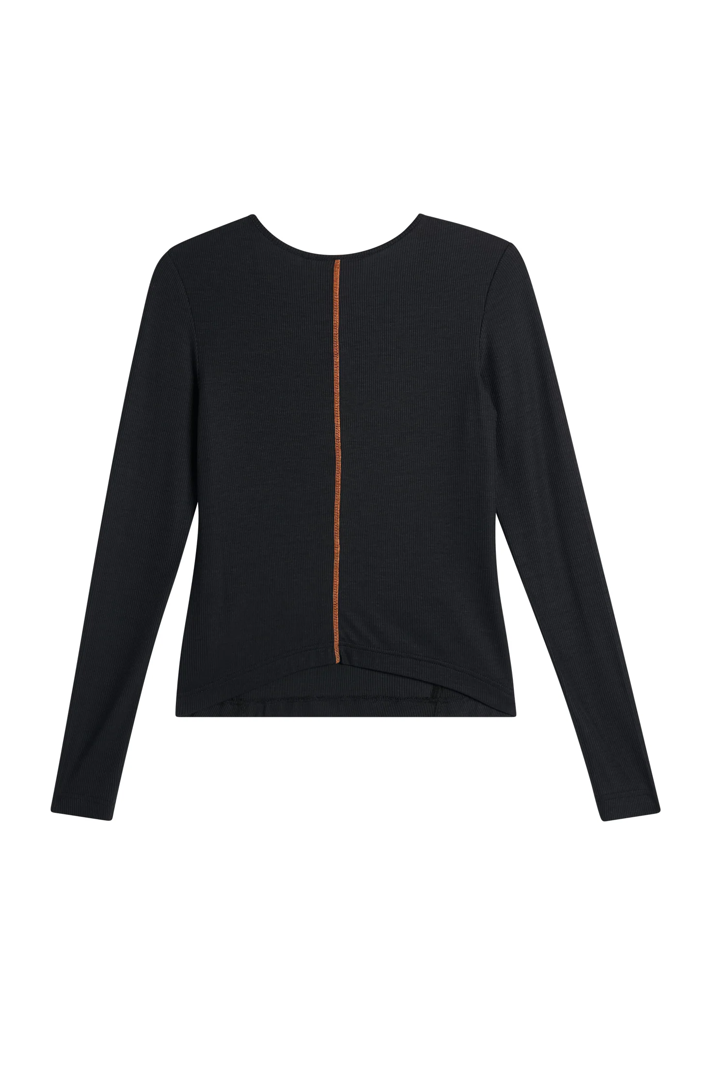 Sanna Rib Henley LS / Black - Image 2